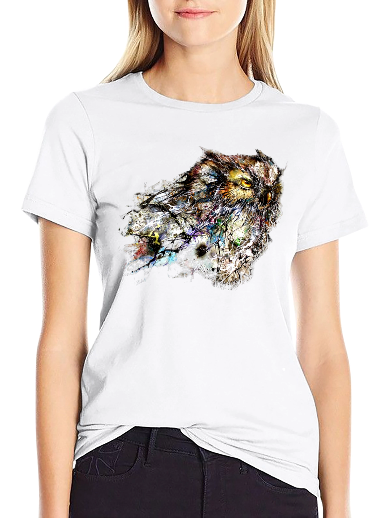 Owl Graphic Print T-Shirt