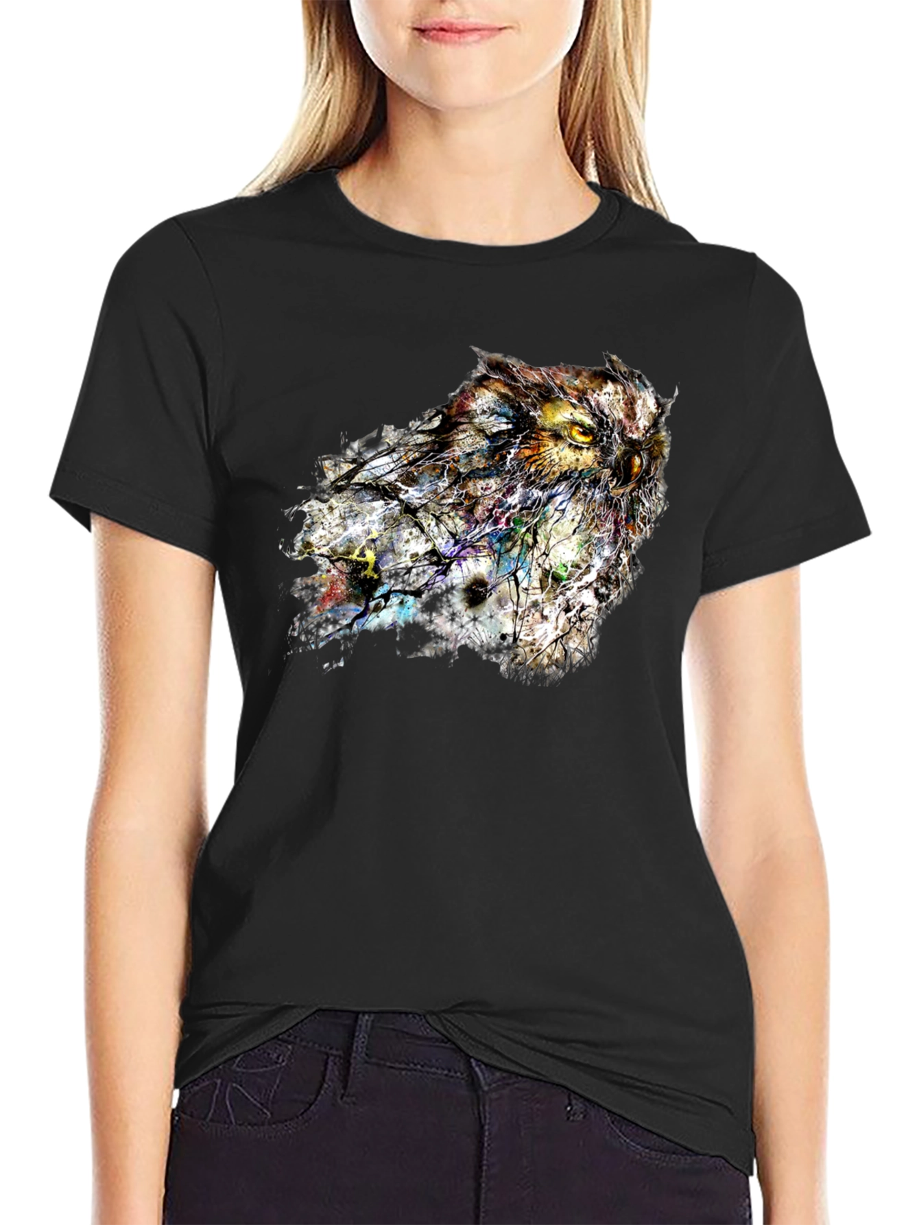 Owl Graphic Print T-Shirt