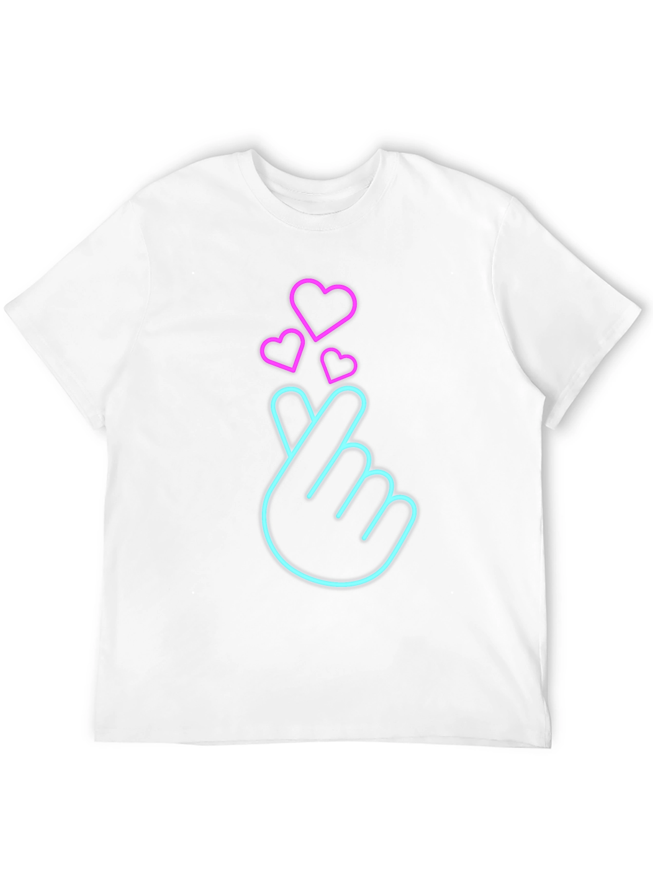Neon Heart Sign Black T-Shirt