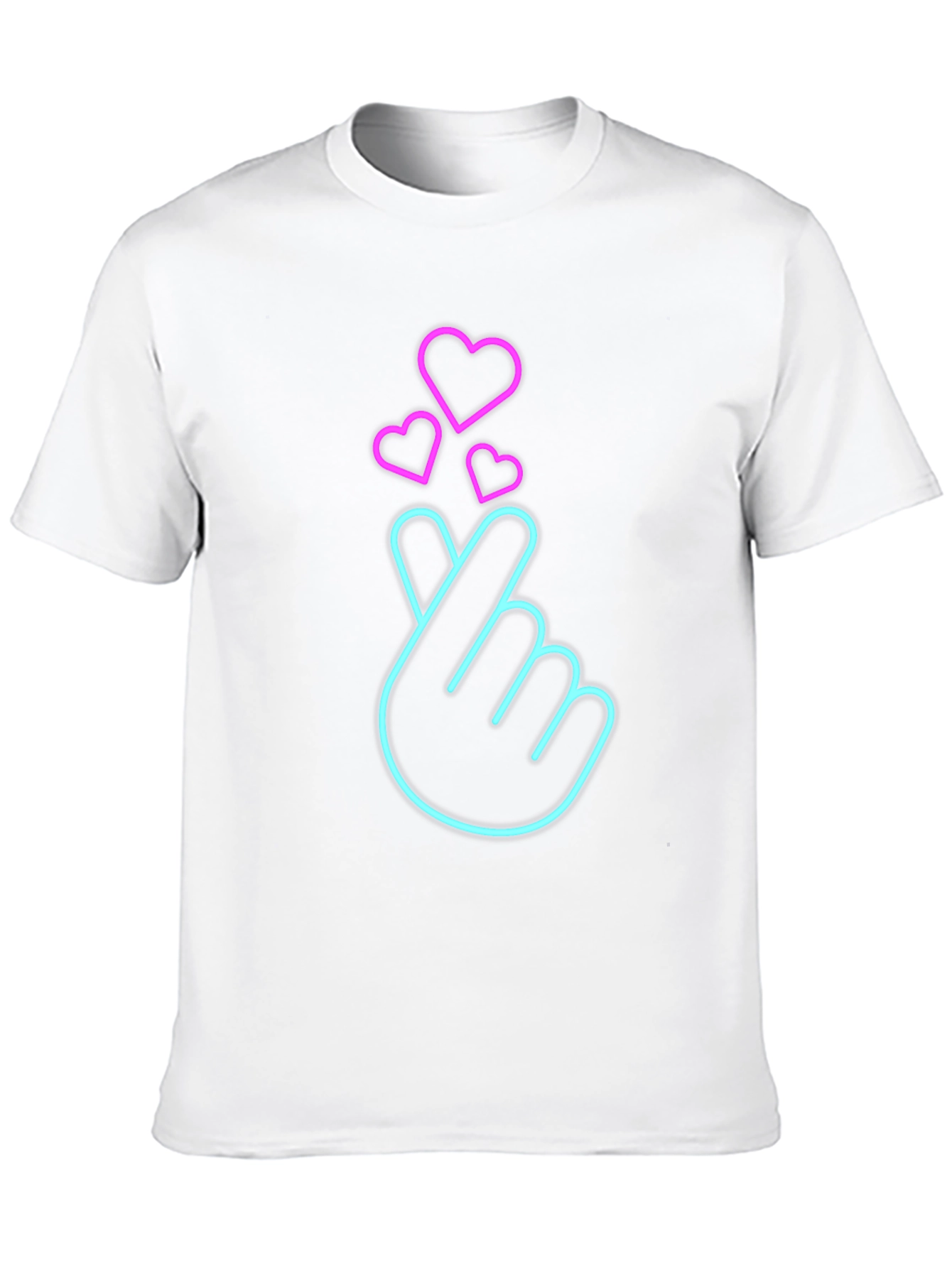 Neon Heart Sign Black T-Shirt