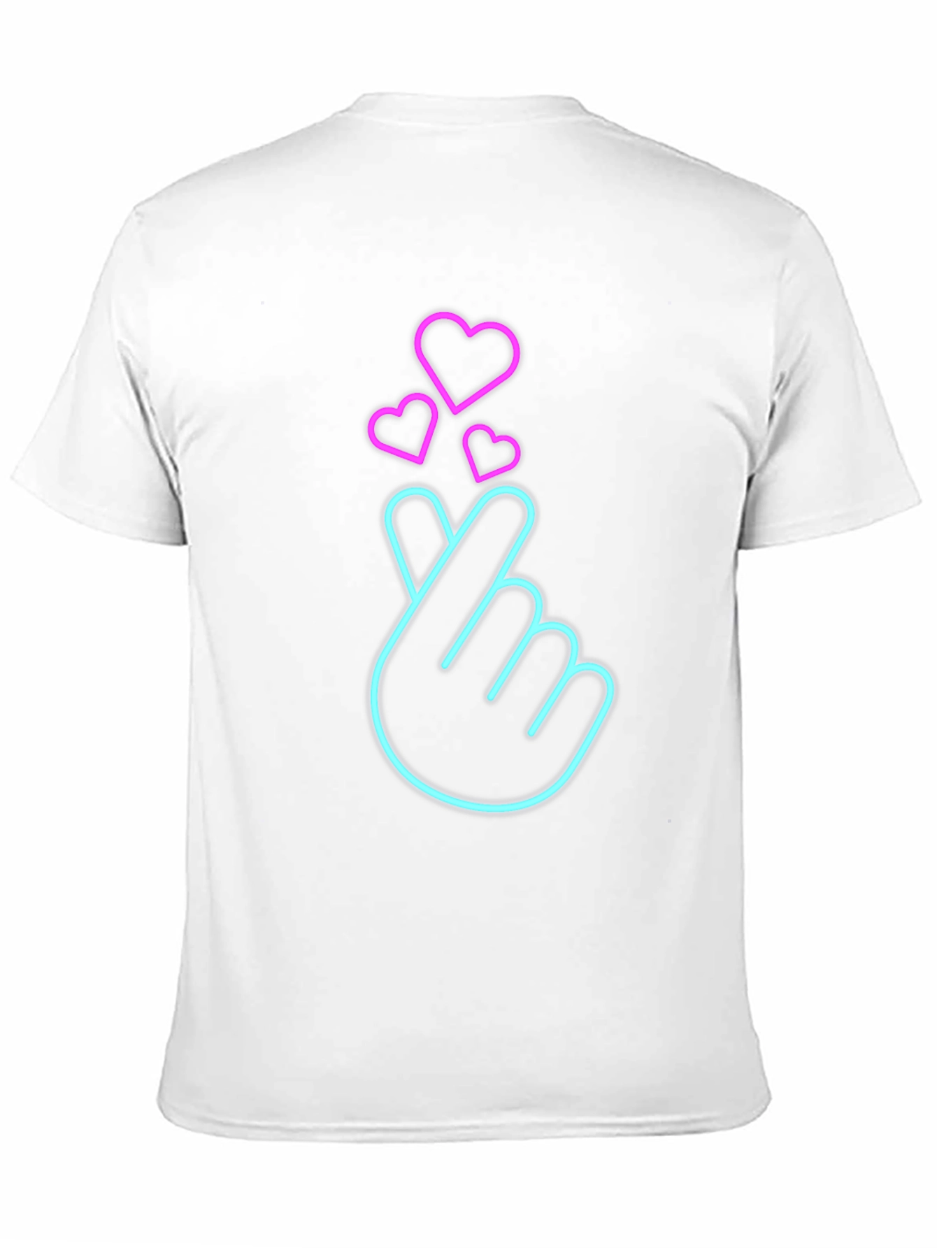 Neon Heart Sign Black T-Shirt