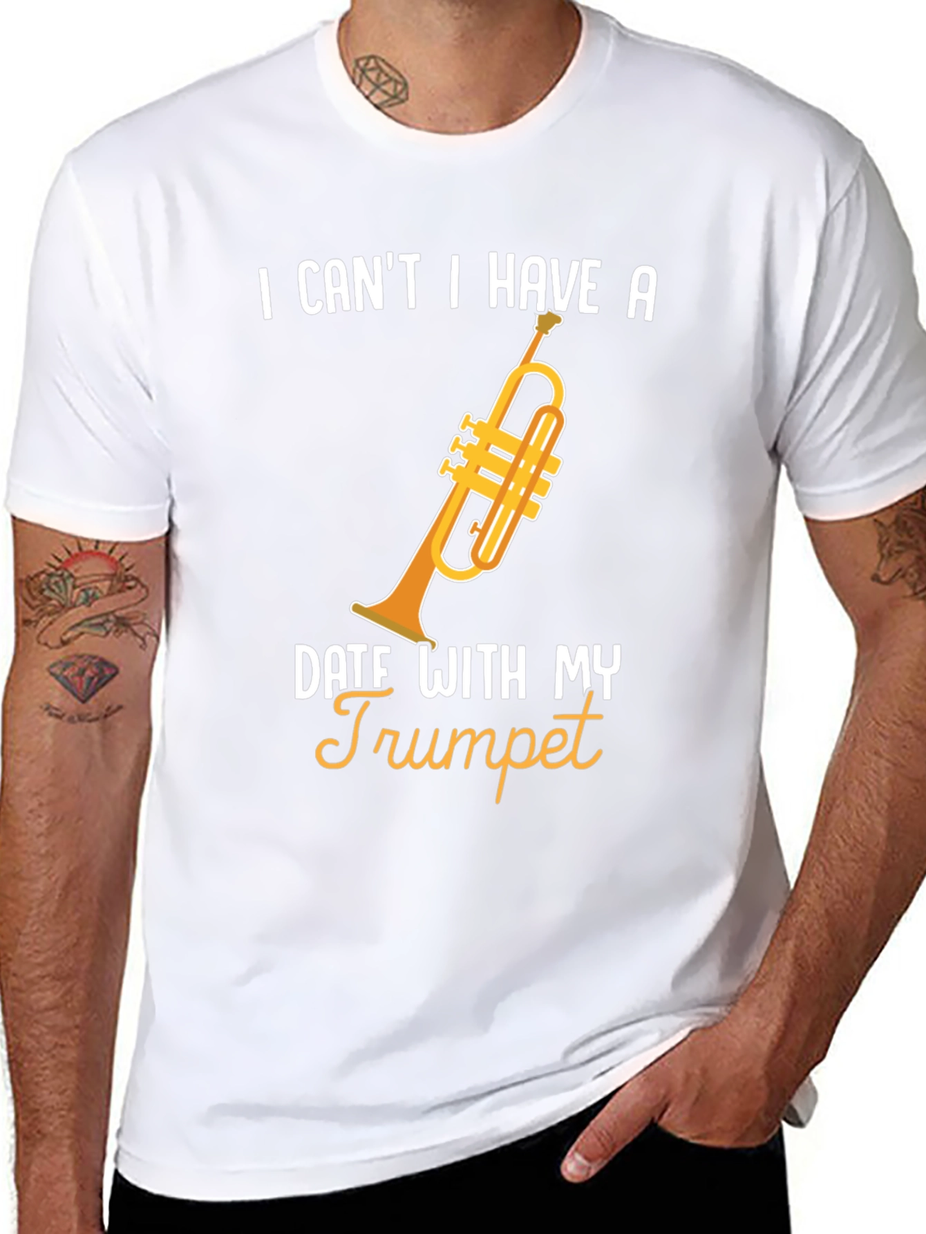 Trumpet Date T-Shirt - Musician Humor Tee
