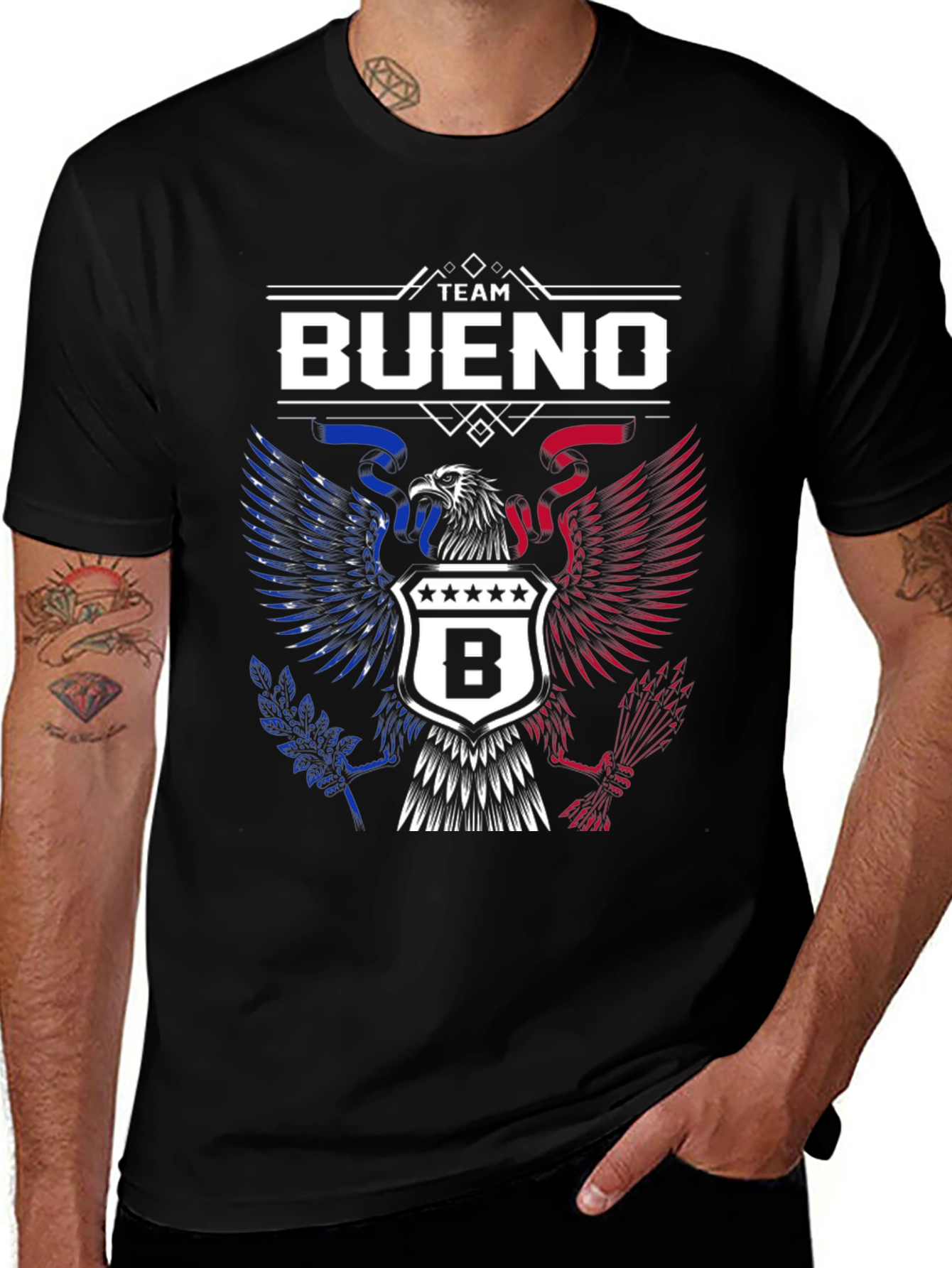 Team Bueno Patriotic Eagle Crest T-Shirt