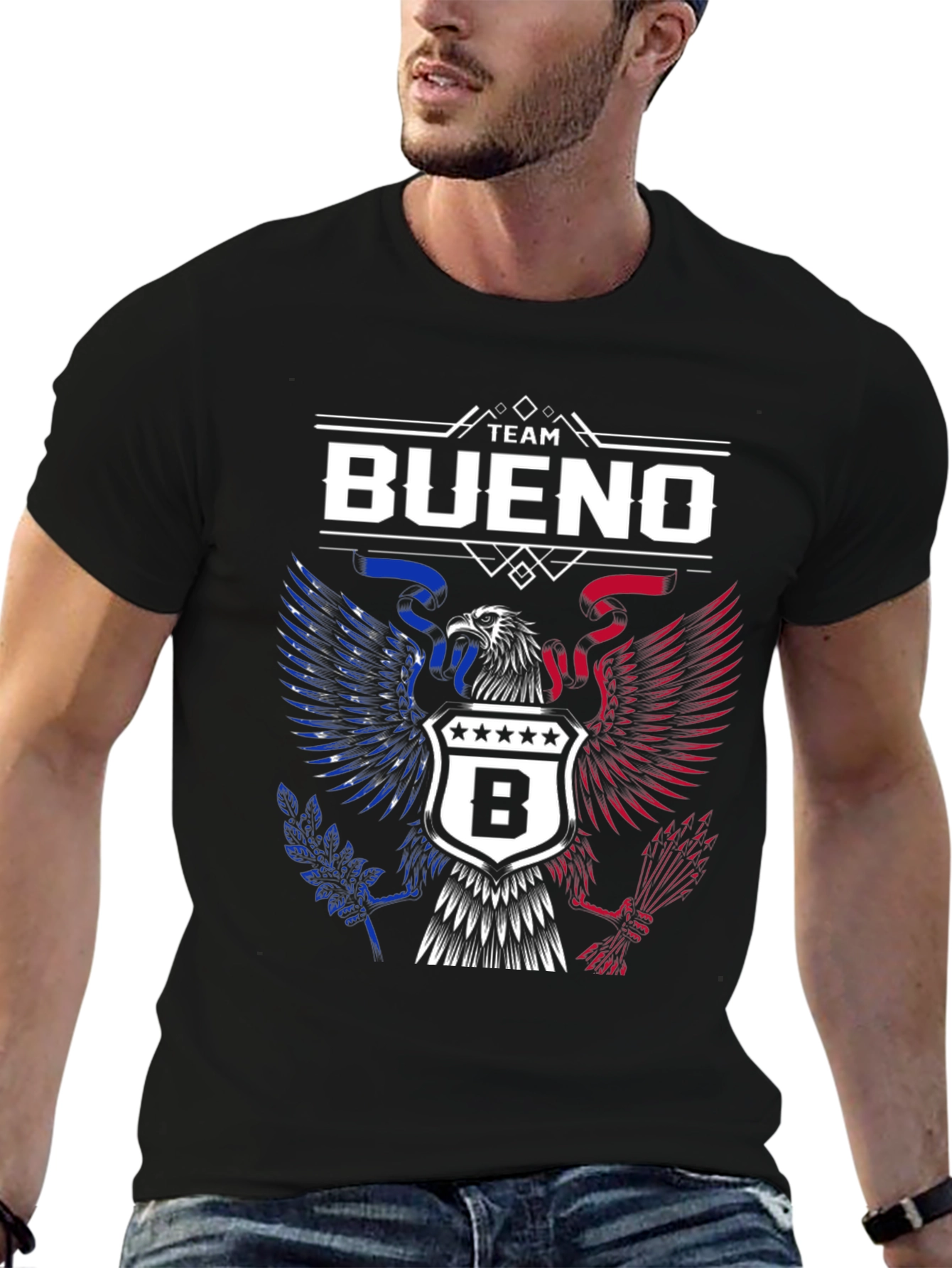 Team Bueno Patriotic Eagle Crest T-Shirt