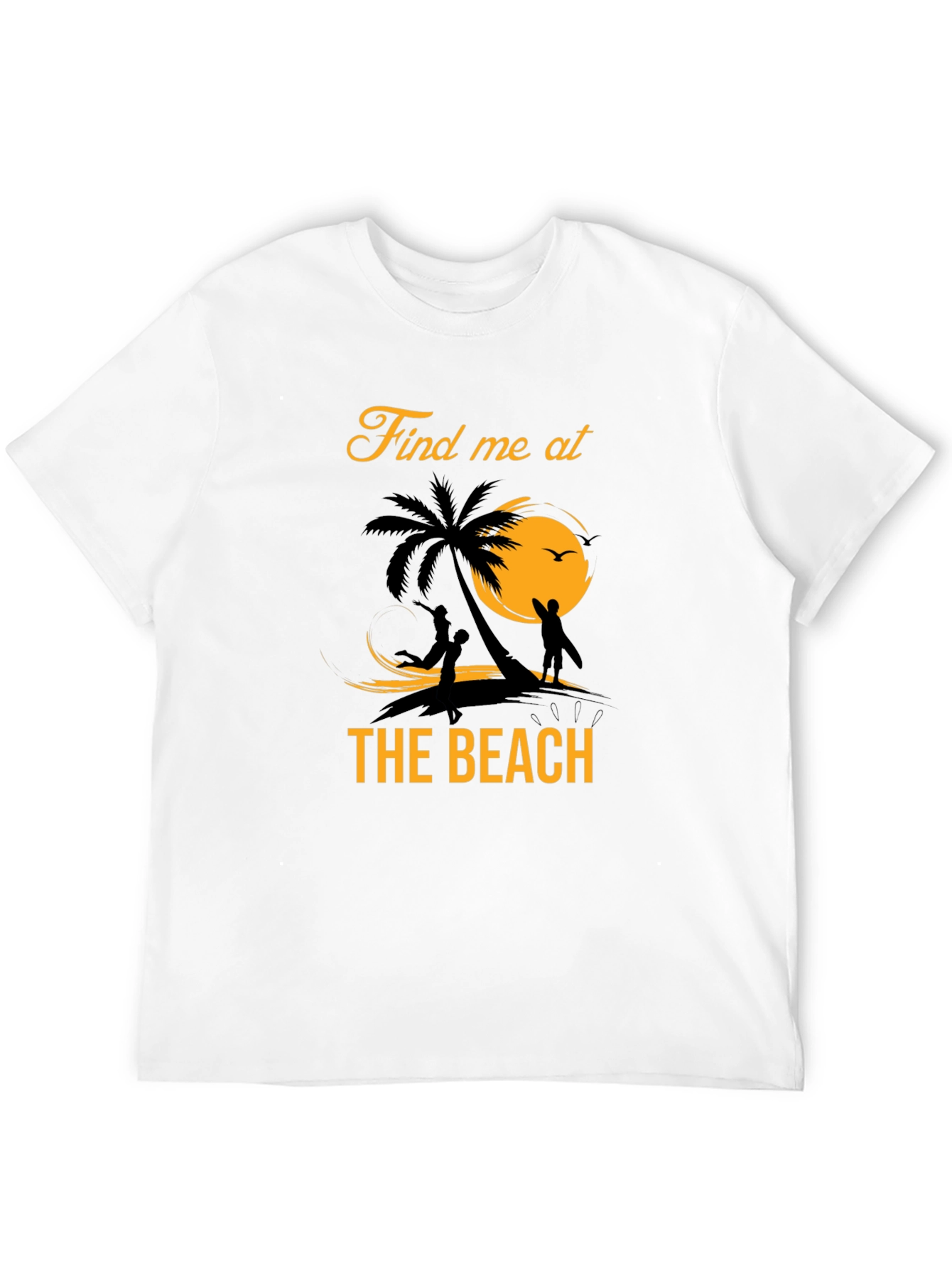 Find Me at the Beach Graphic Tee - Black