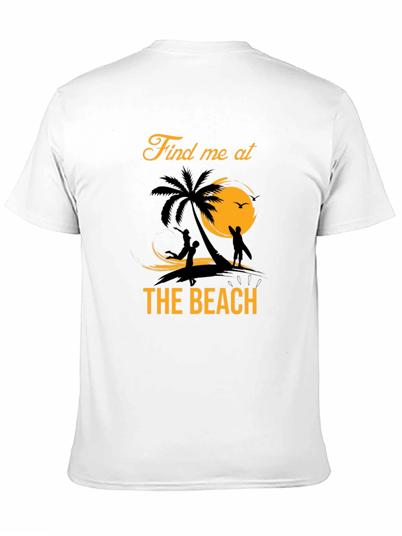 Find Me at the Beach Graphic Tee - Black