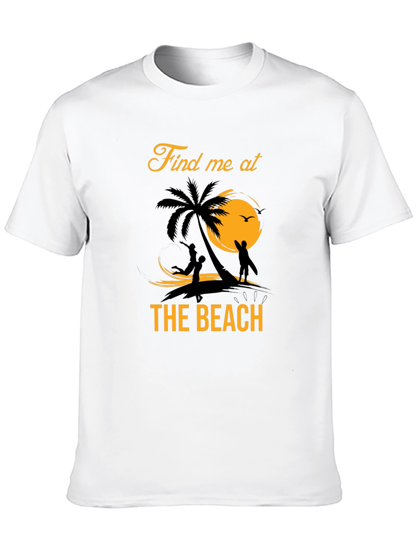 Find Me at the Beach Graphic Tee - Black
