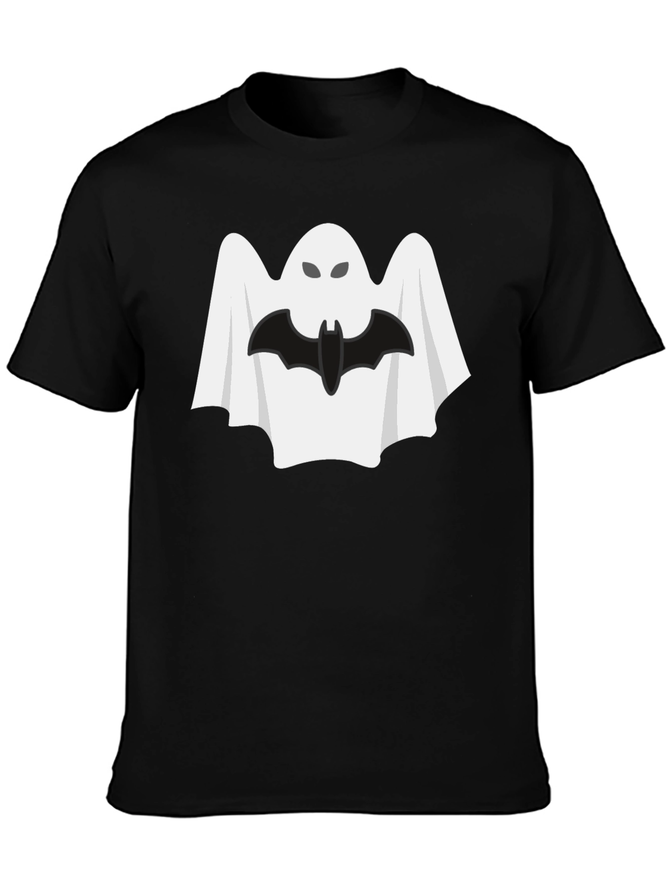 Halloween Ghost & Bat Graphic Tee