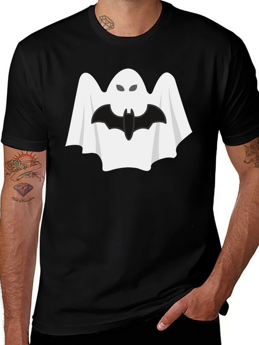 Halloween Ghost & Bat Graphic Tee