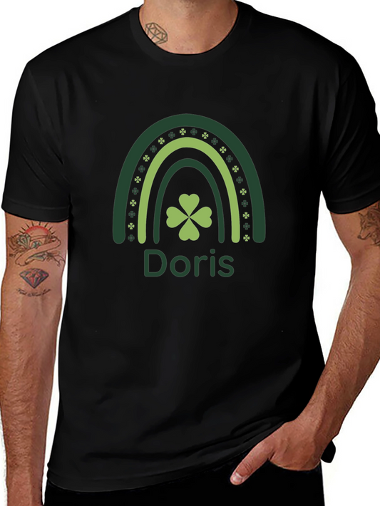 Doris St. Patricks Day Clover Rainbow T-Shirt