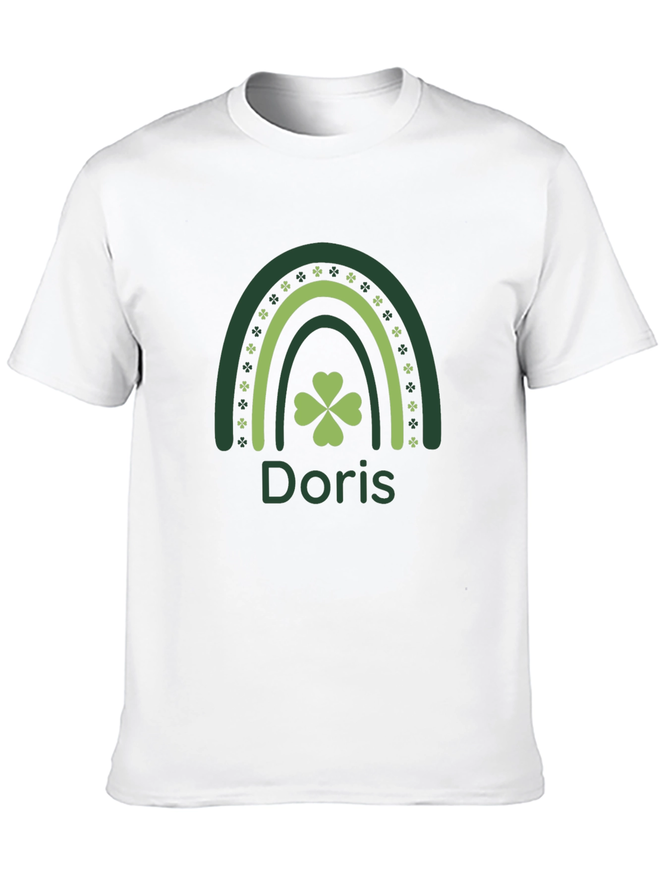 Doris St. Patricks Day Clover Rainbow T-Shirt