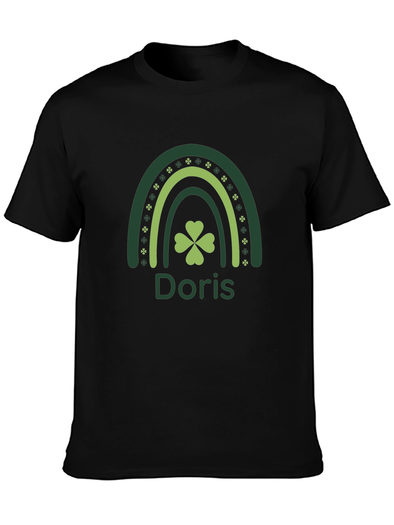 Doris St. Patricks Day Clover Rainbow T-Shirt