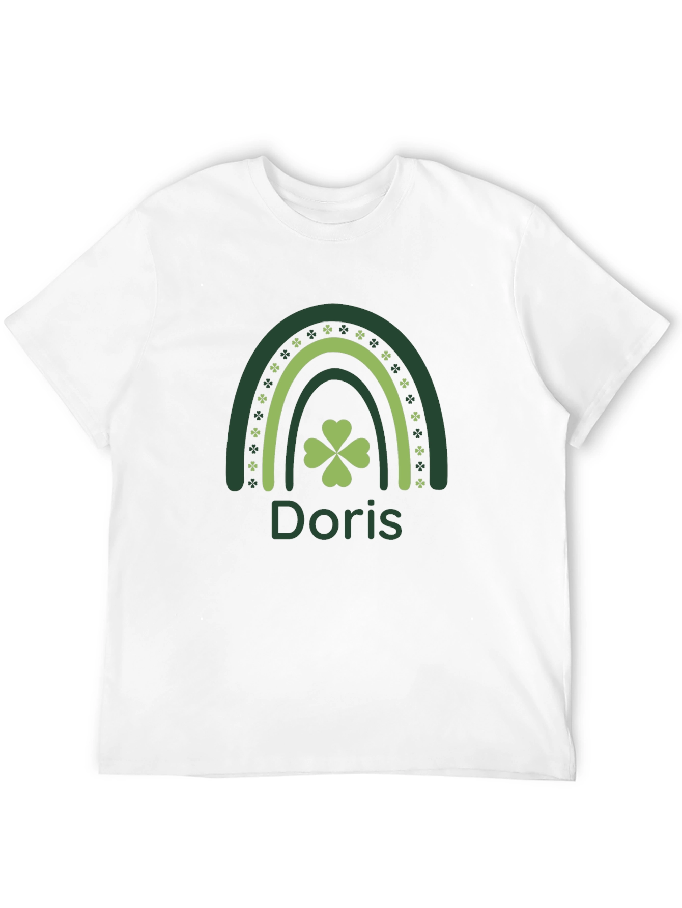 Doris St. Patricks Day Clover Rainbow T-Shirt
