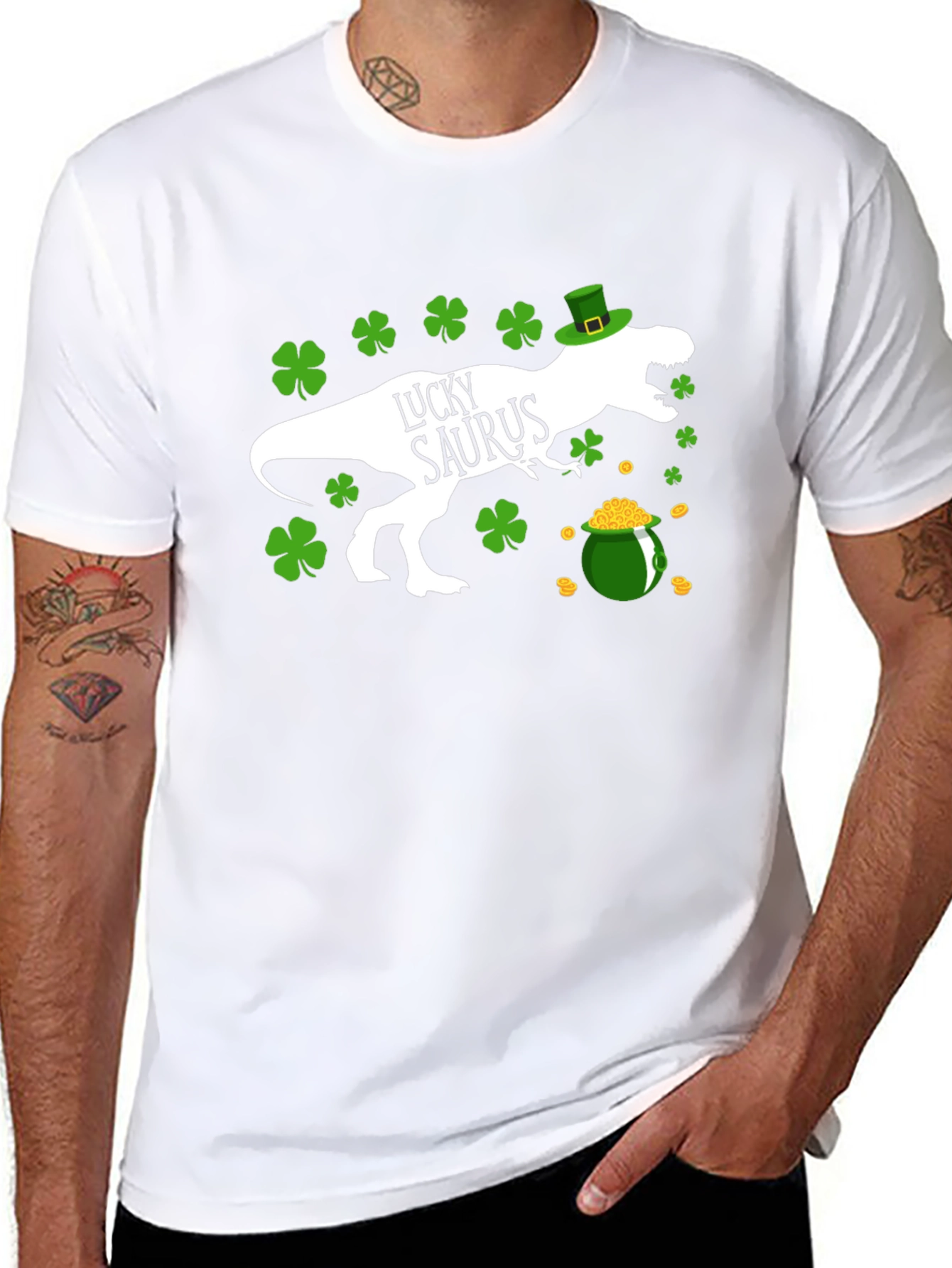Lucky Saurus St. Patricks Day Graphic Tee