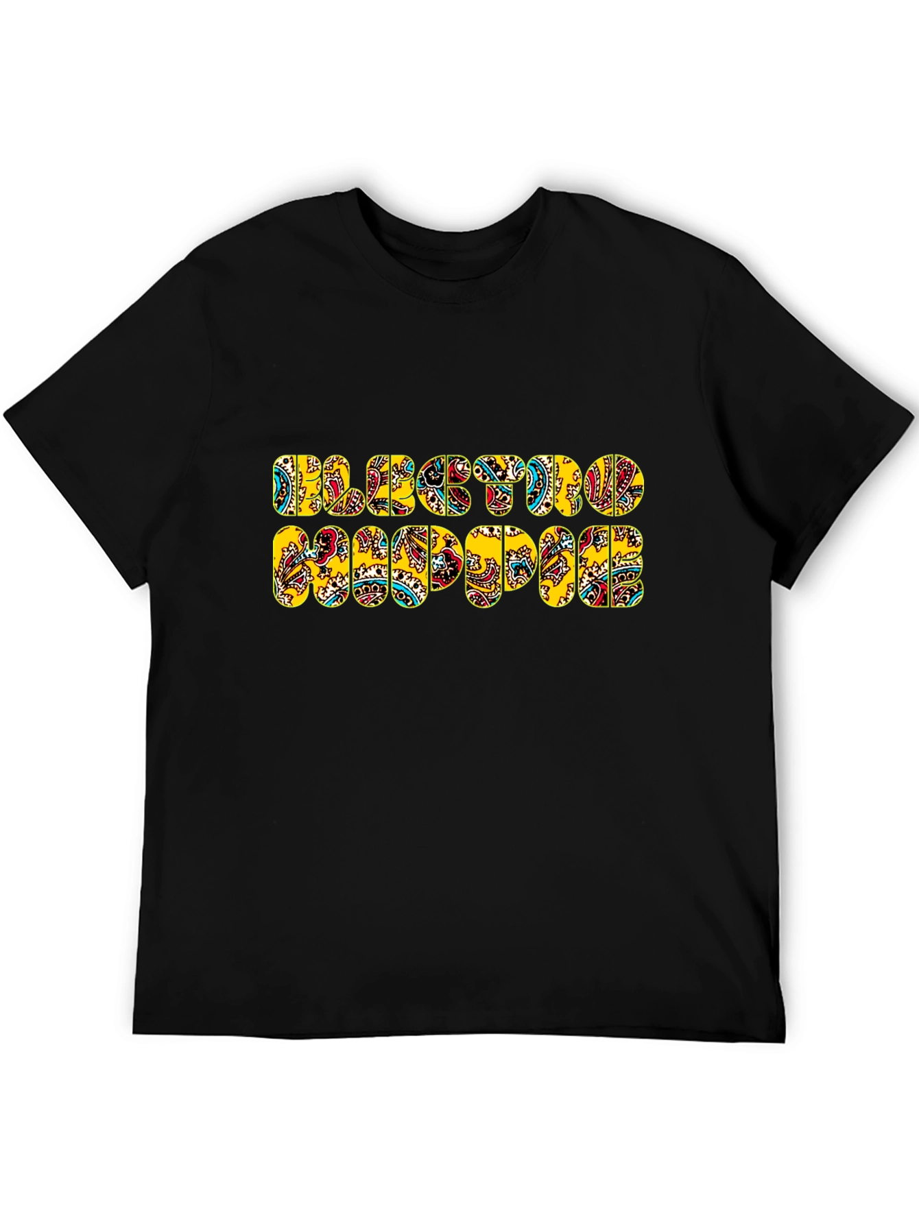 Electro Hippie Graphic T-Shirt - Black