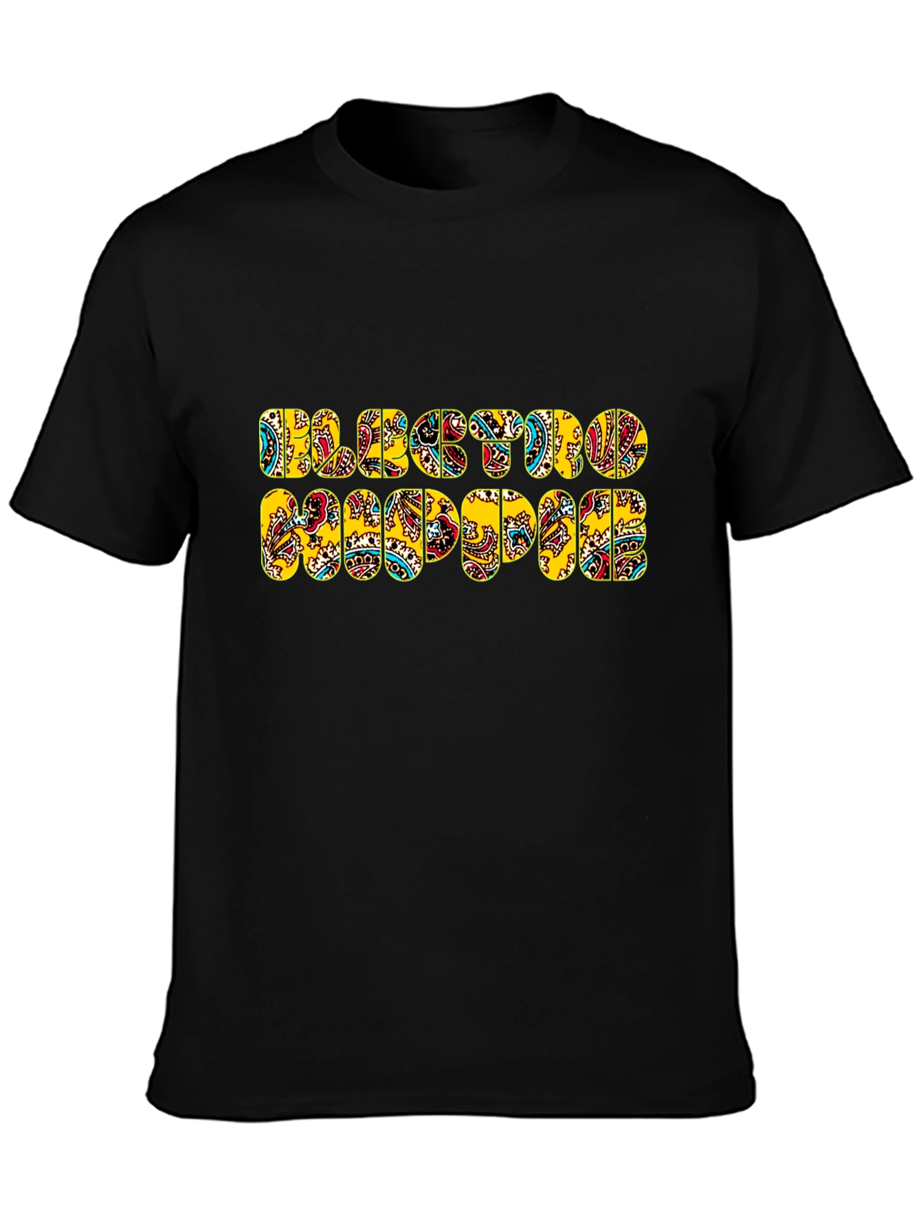 Electro Hippie Graphic T-Shirt - Black
