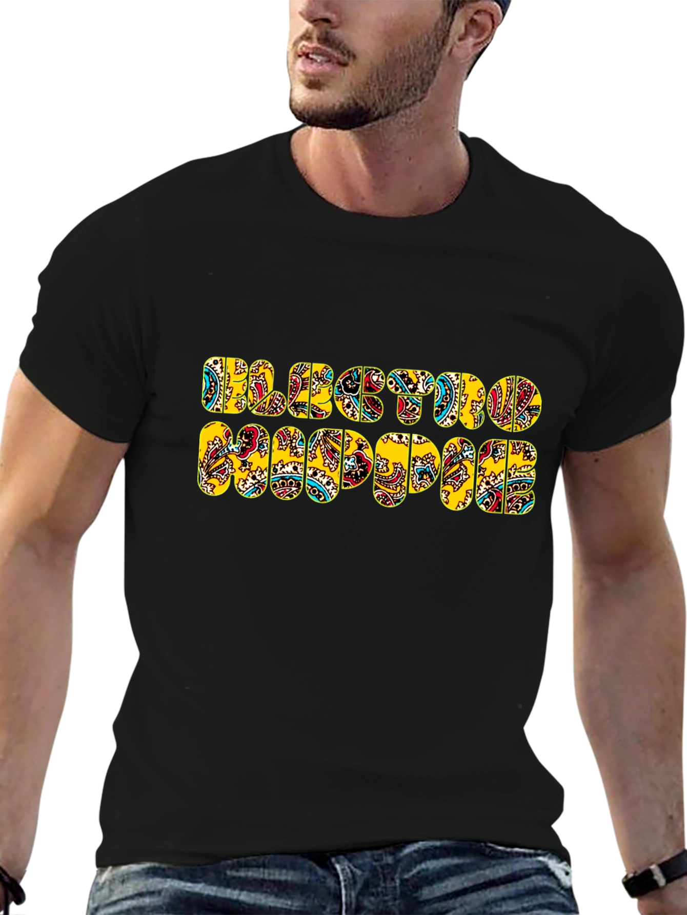 Electro Hippie Graphic T-Shirt - Black