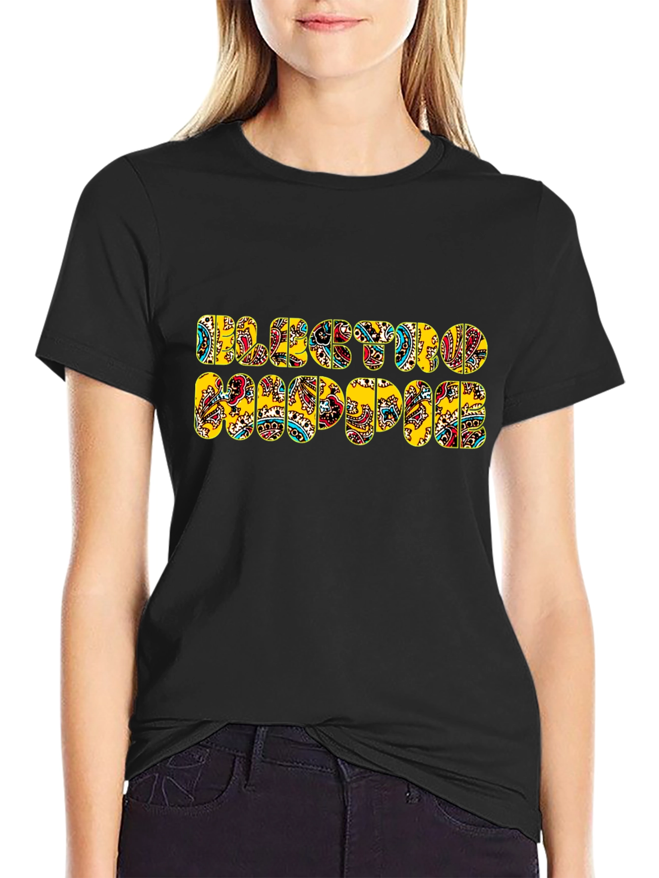 Electro Hippie Graphic T-Shirt - Black