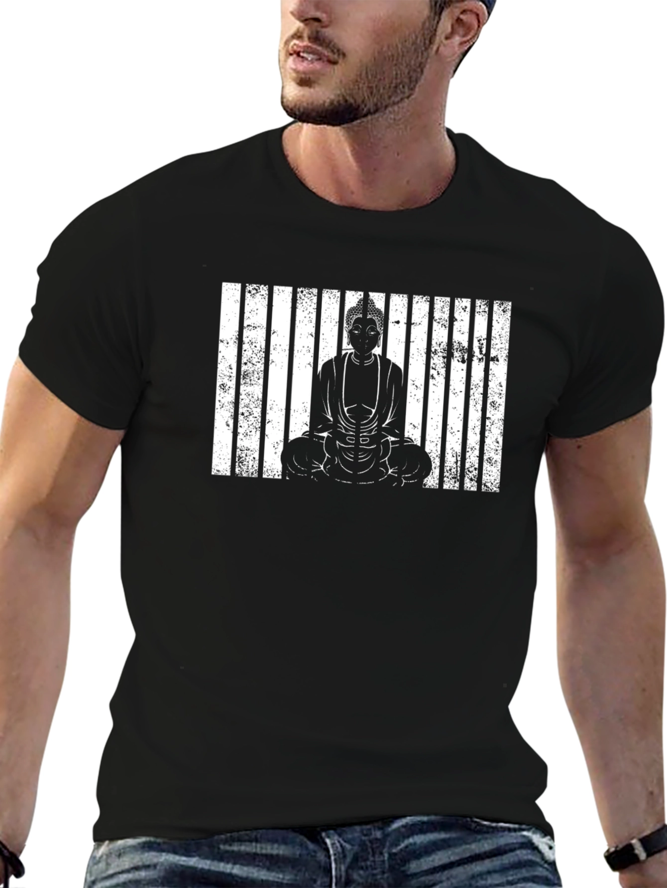 Buddha Graphic Print Mens T-Shirt