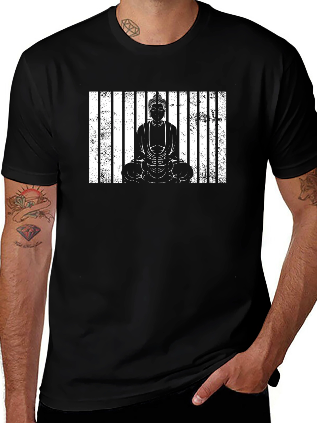 Buddha Graphic Print Mens T-Shirt