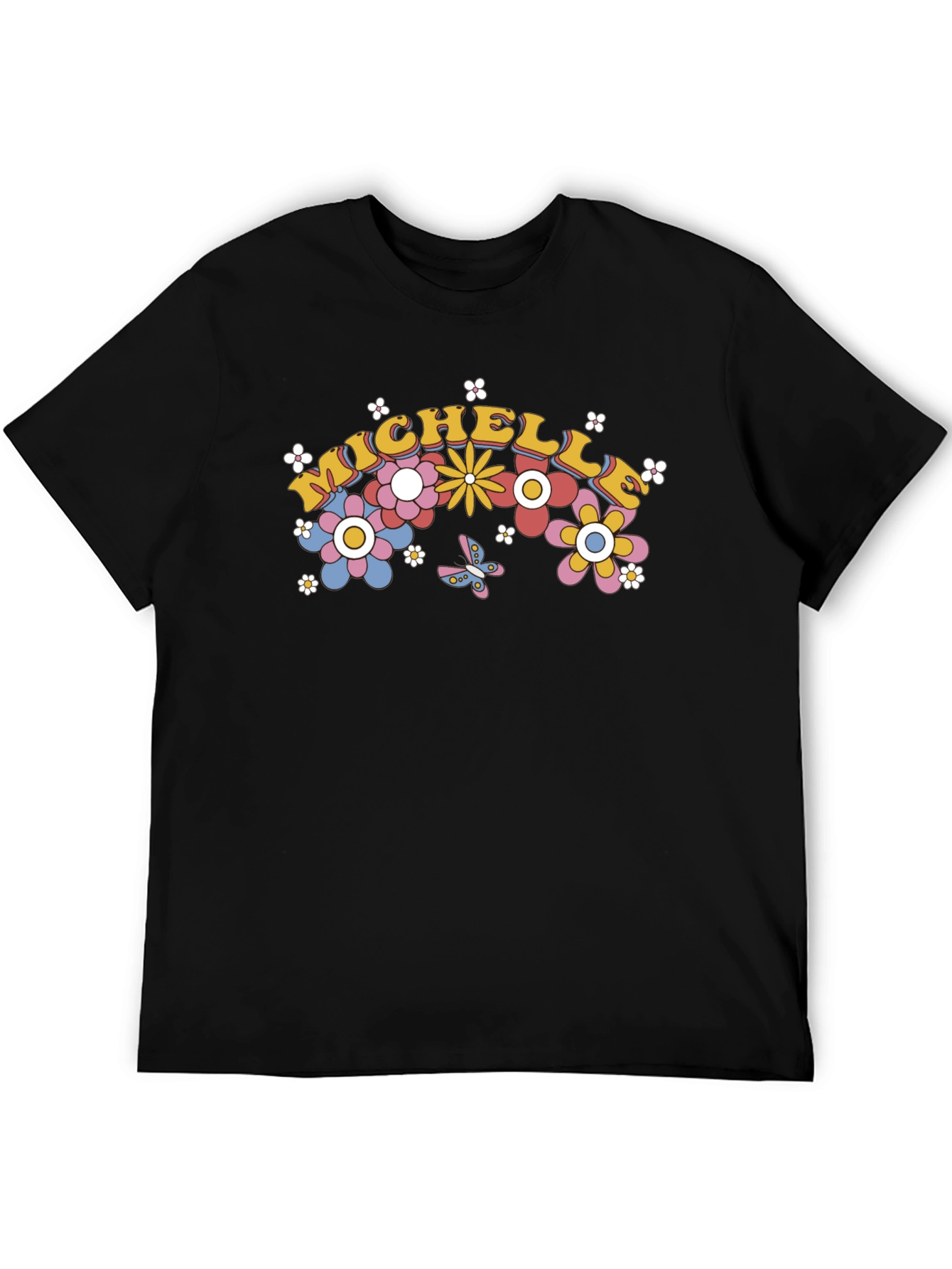 Michelle Floral T-Shirt - Retro Groovy Style