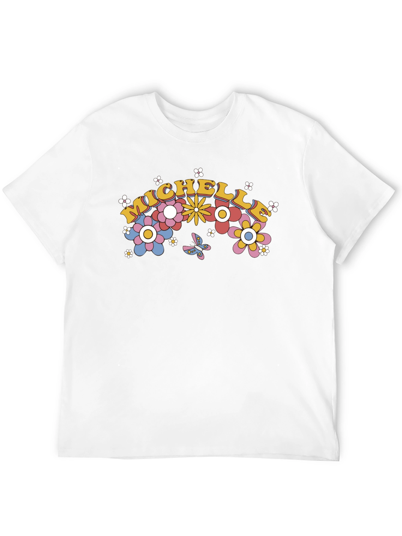 Michelle Floral T-Shirt - Retro Groovy Style