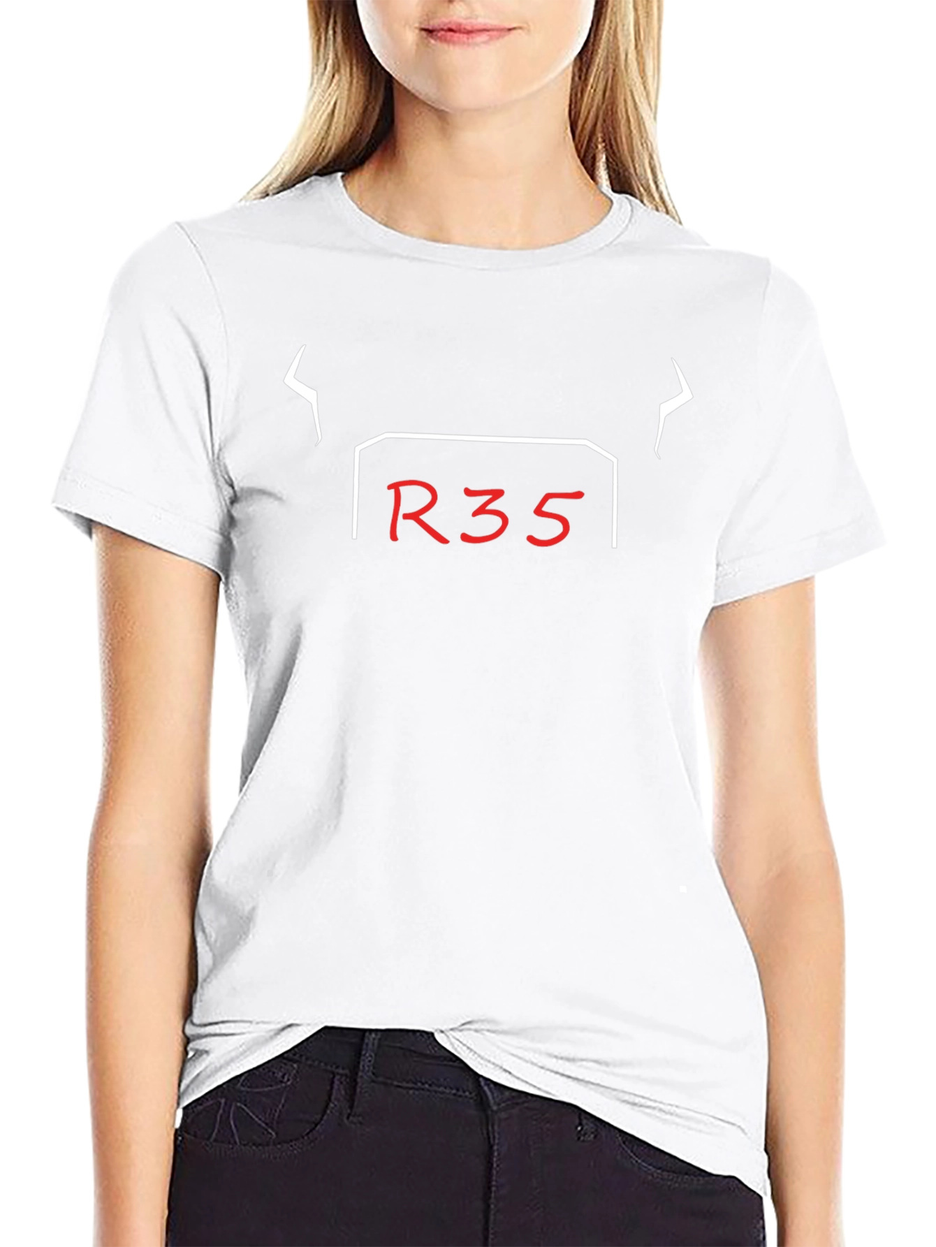 R35 Graphic Tee - Black Cotton Car Enthusiast T-Shirt