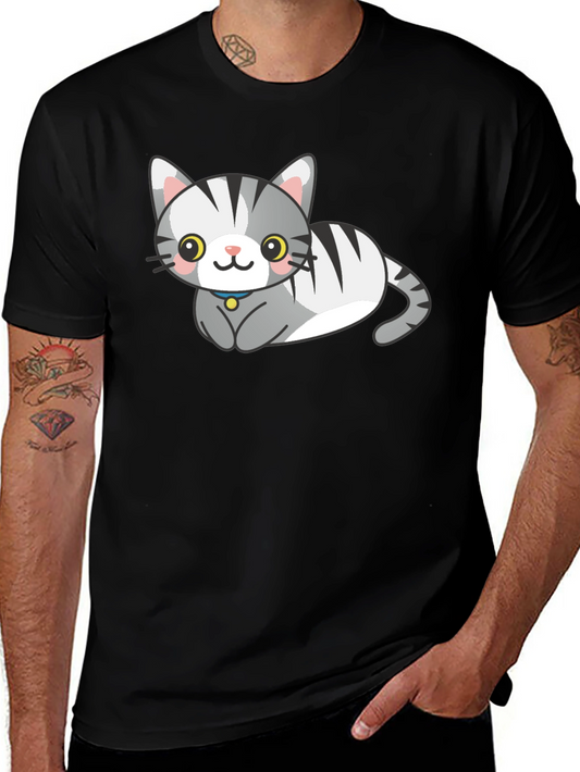 Cute Cartoon Cat Graphic Tee