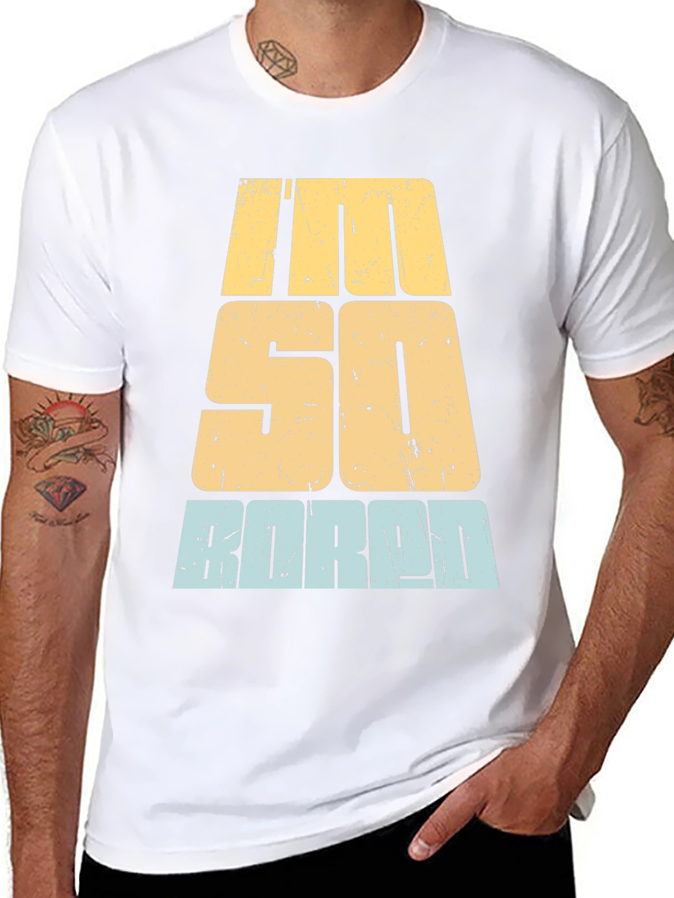 Im So Bored T-Shirt - Distressed Graphic Tee