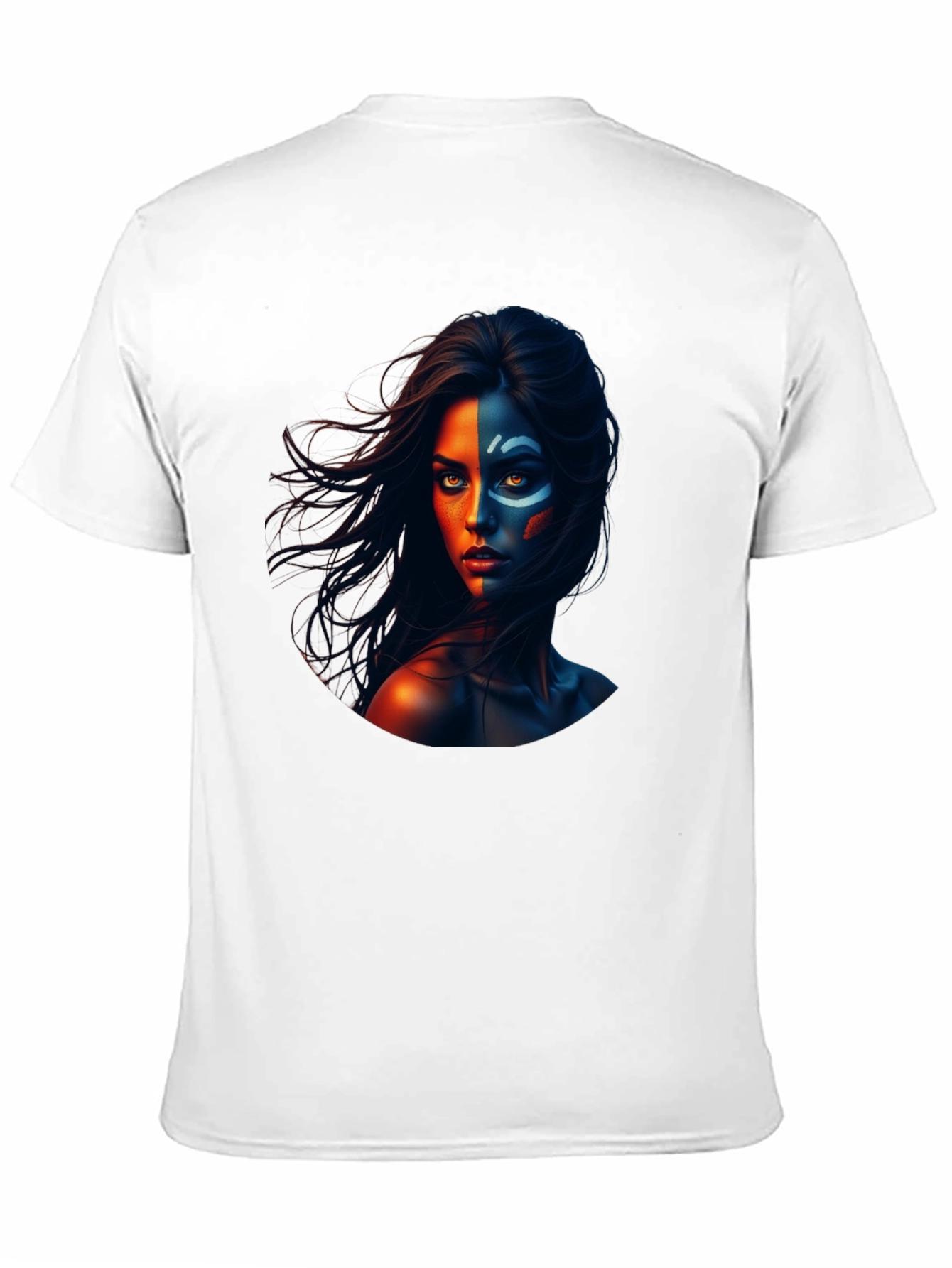 Dual Face Graphic Black T-Shirt