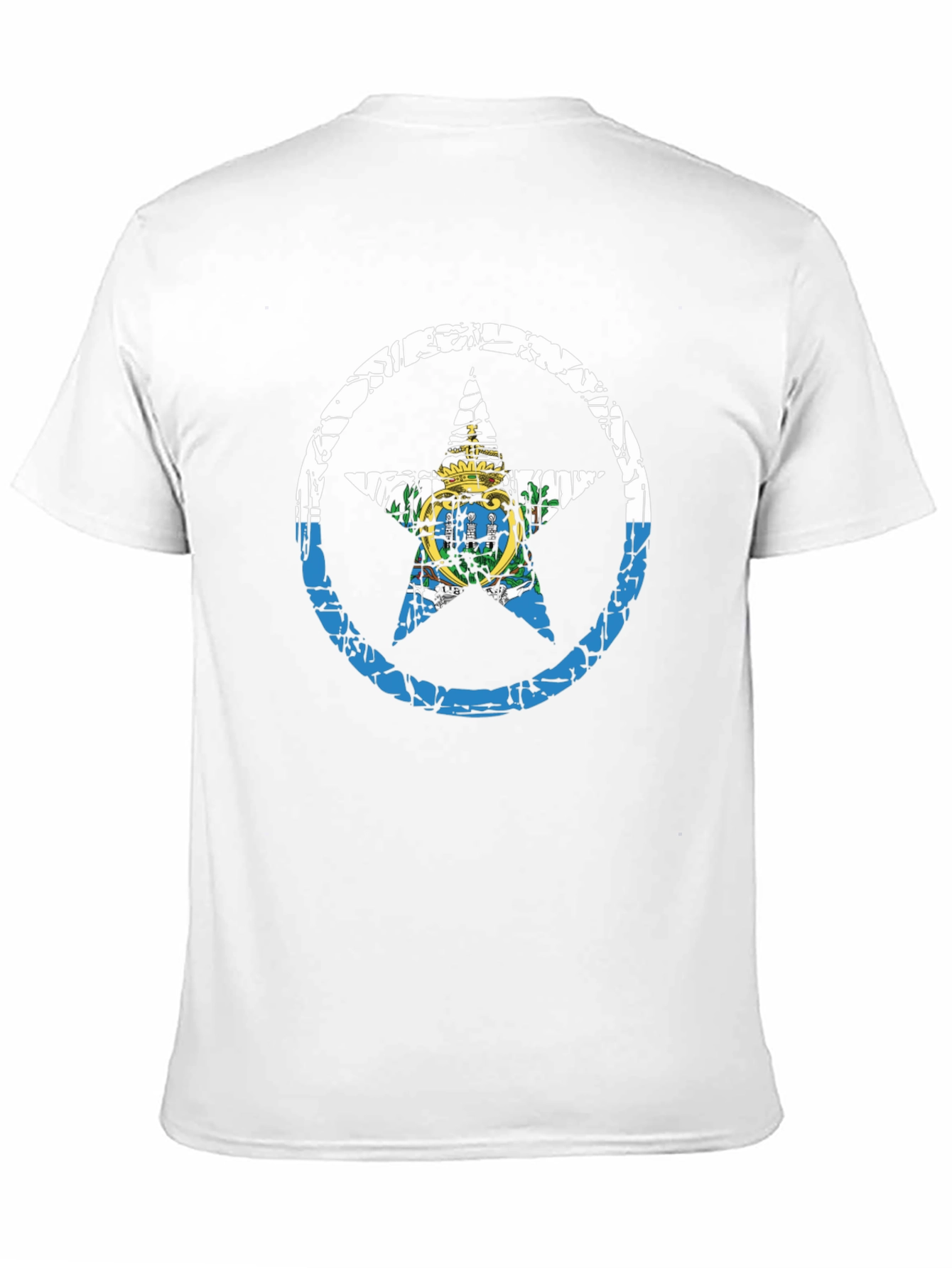 San Marino Flag Star Graphic T-Shirt