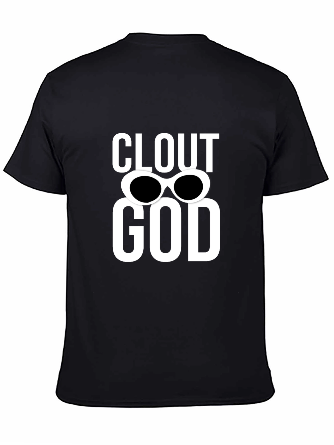 Clout God Graphic Tee - Trendy Black Cotton T-Shirt