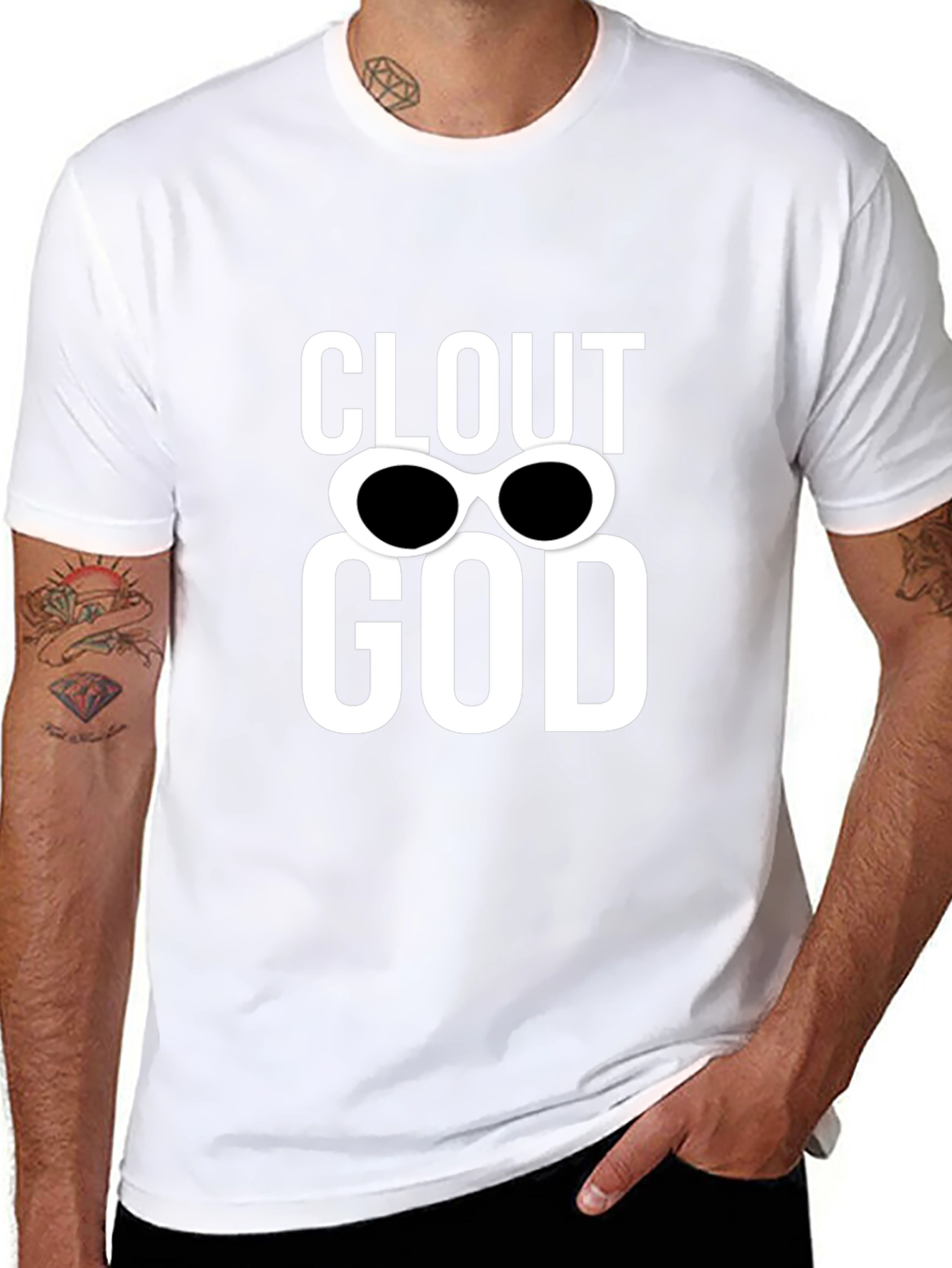 Clout God Graphic Tee - Trendy Black Cotton T-Shirt