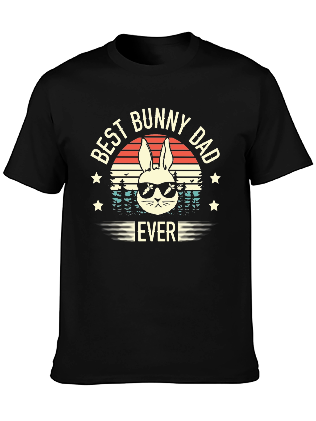 Best Bunny Dad Ever Graphic T-Shirt