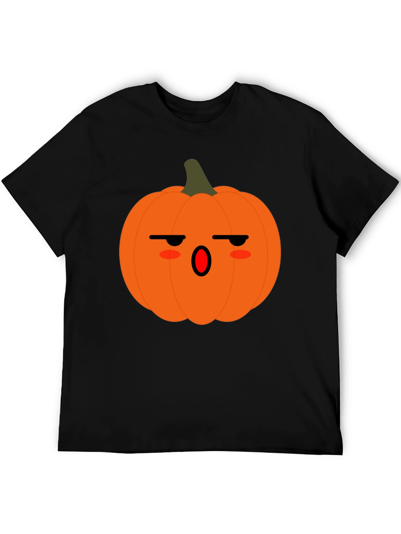 Spooky Pumpkin Face Black T-Shirt