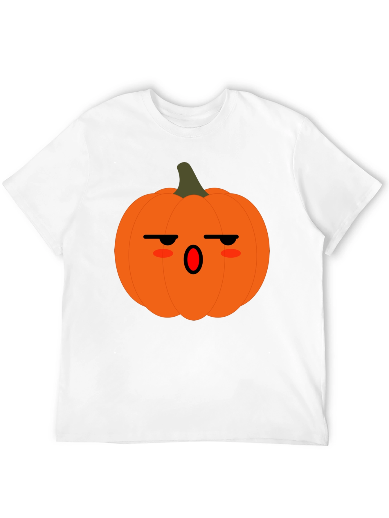 Spooky Pumpkin Face Black T-Shirt