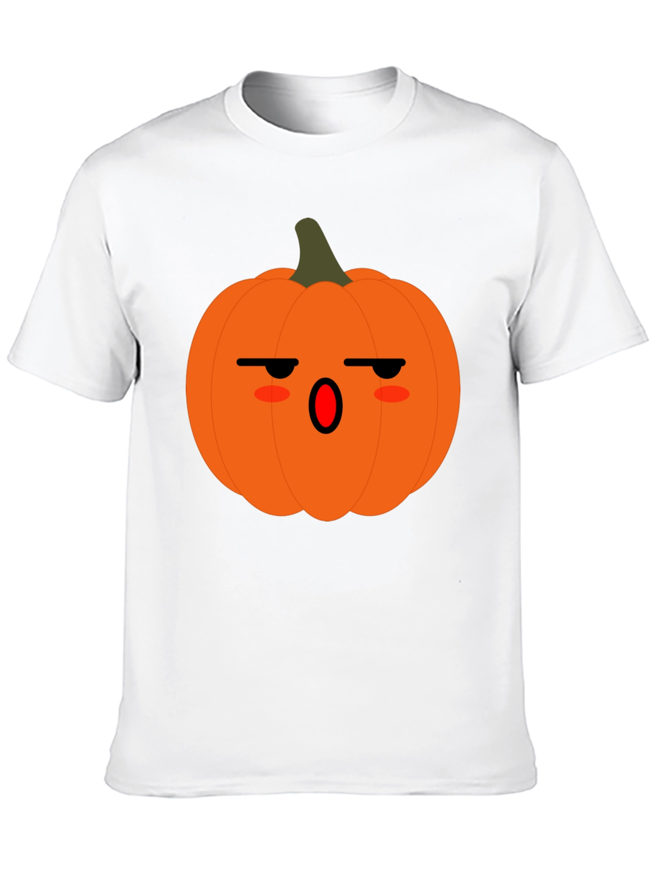 Spooky Pumpkin Face Black T-Shirt