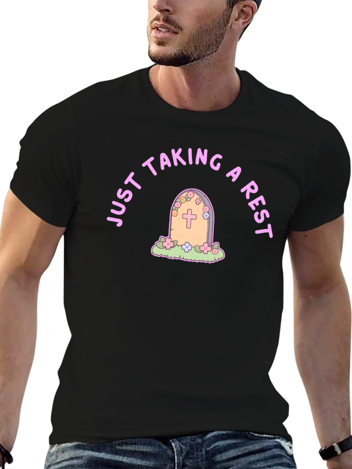 Just Taking a Rest T-Shirt Tombstone Design