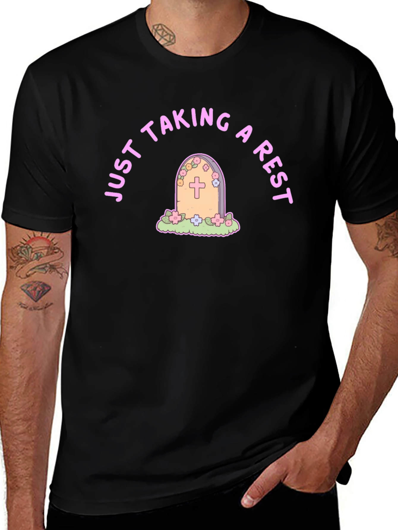 Just Taking a Rest T-Shirt Tombstone Design