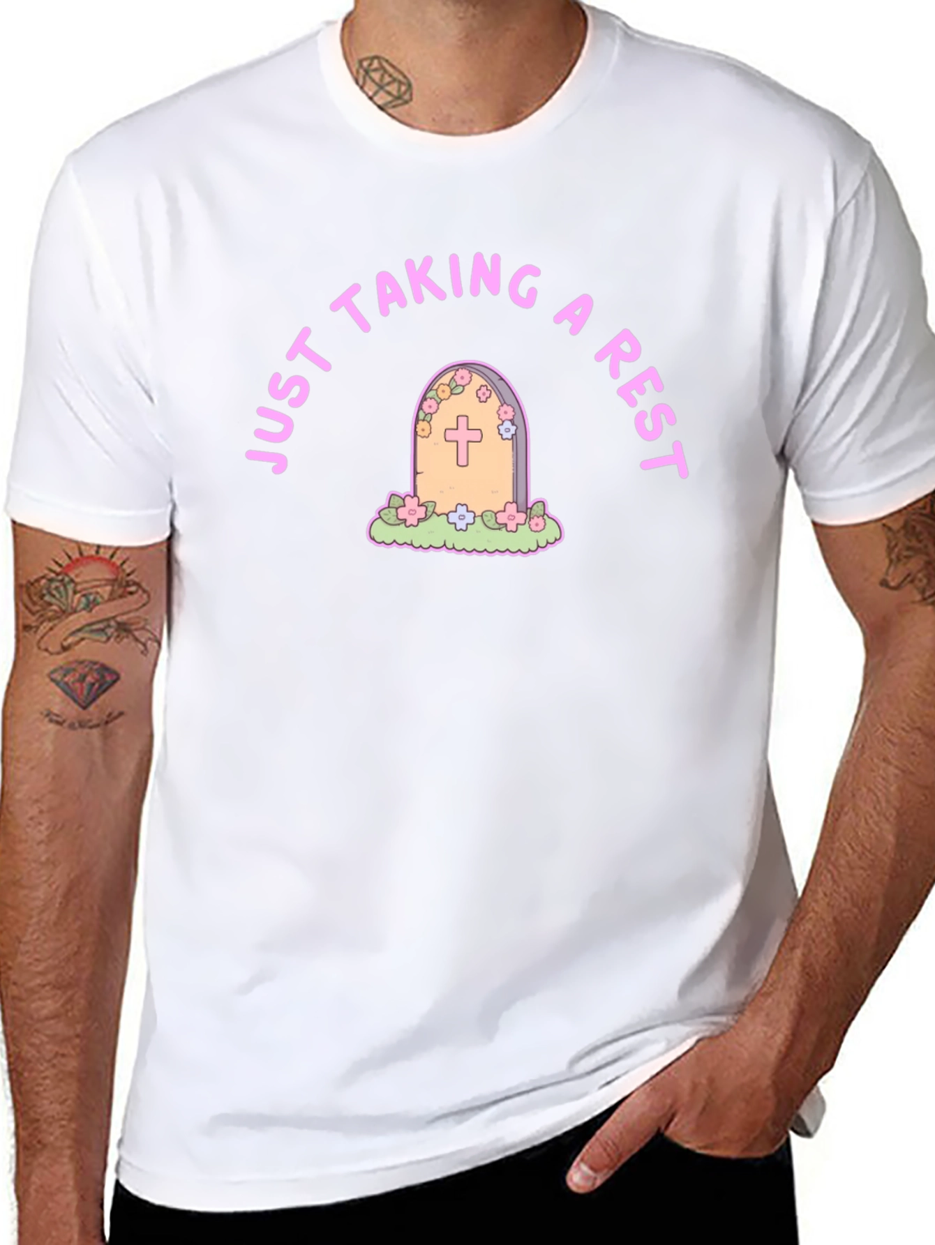 Just Taking a Rest T-Shirt Tombstone Design