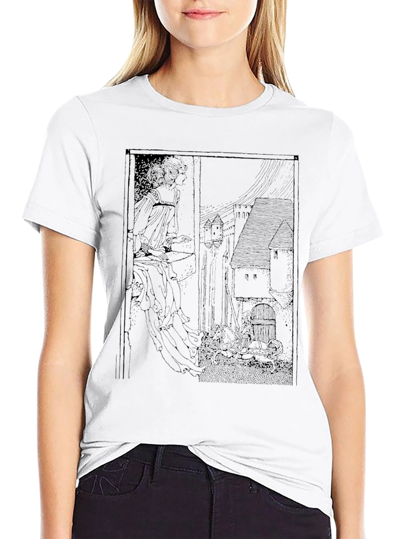 Unique Black T-Shirt with Artistic Print