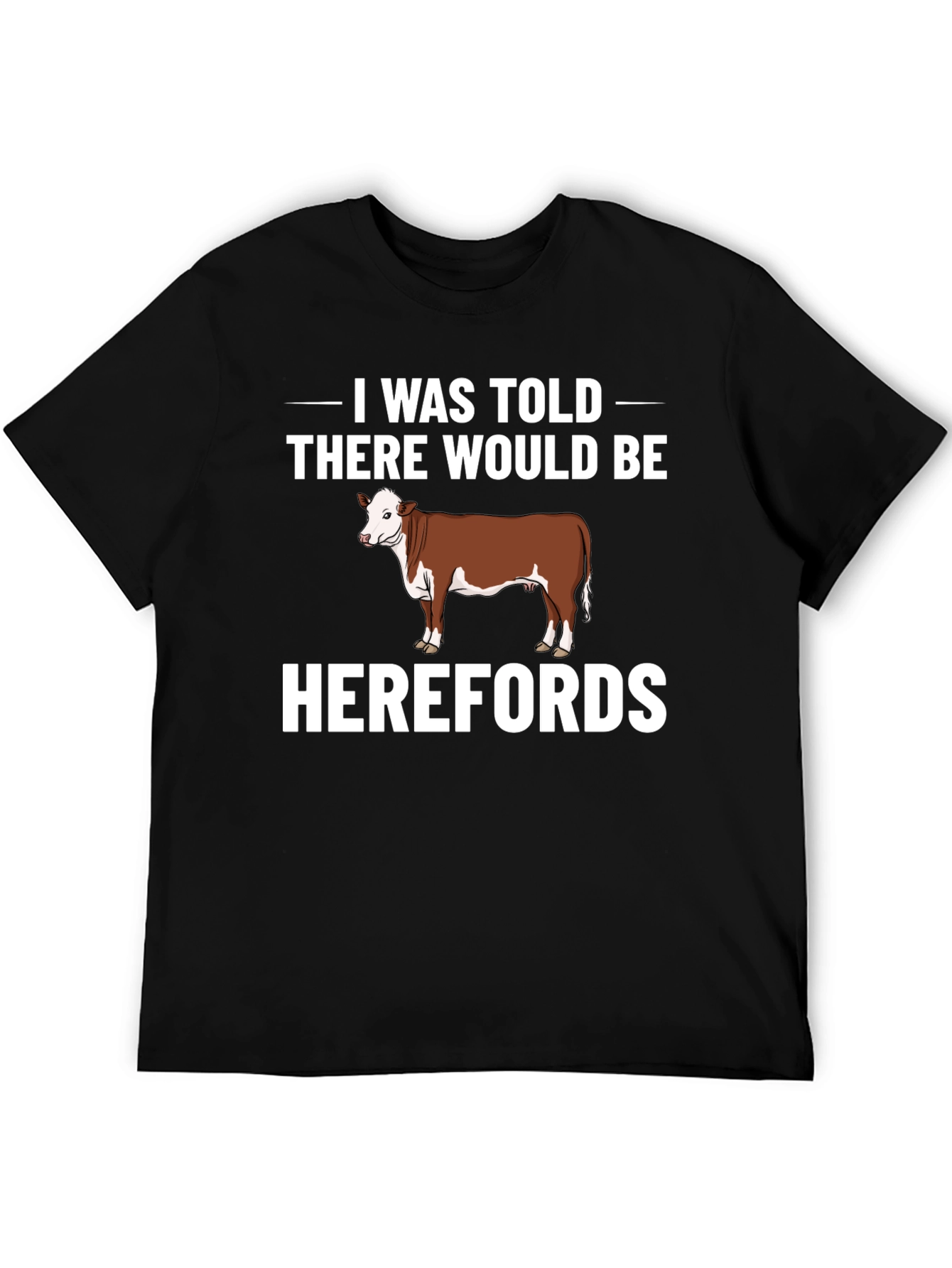 Hereford Cow Graphic Tee - Funny Farm T-Shirt