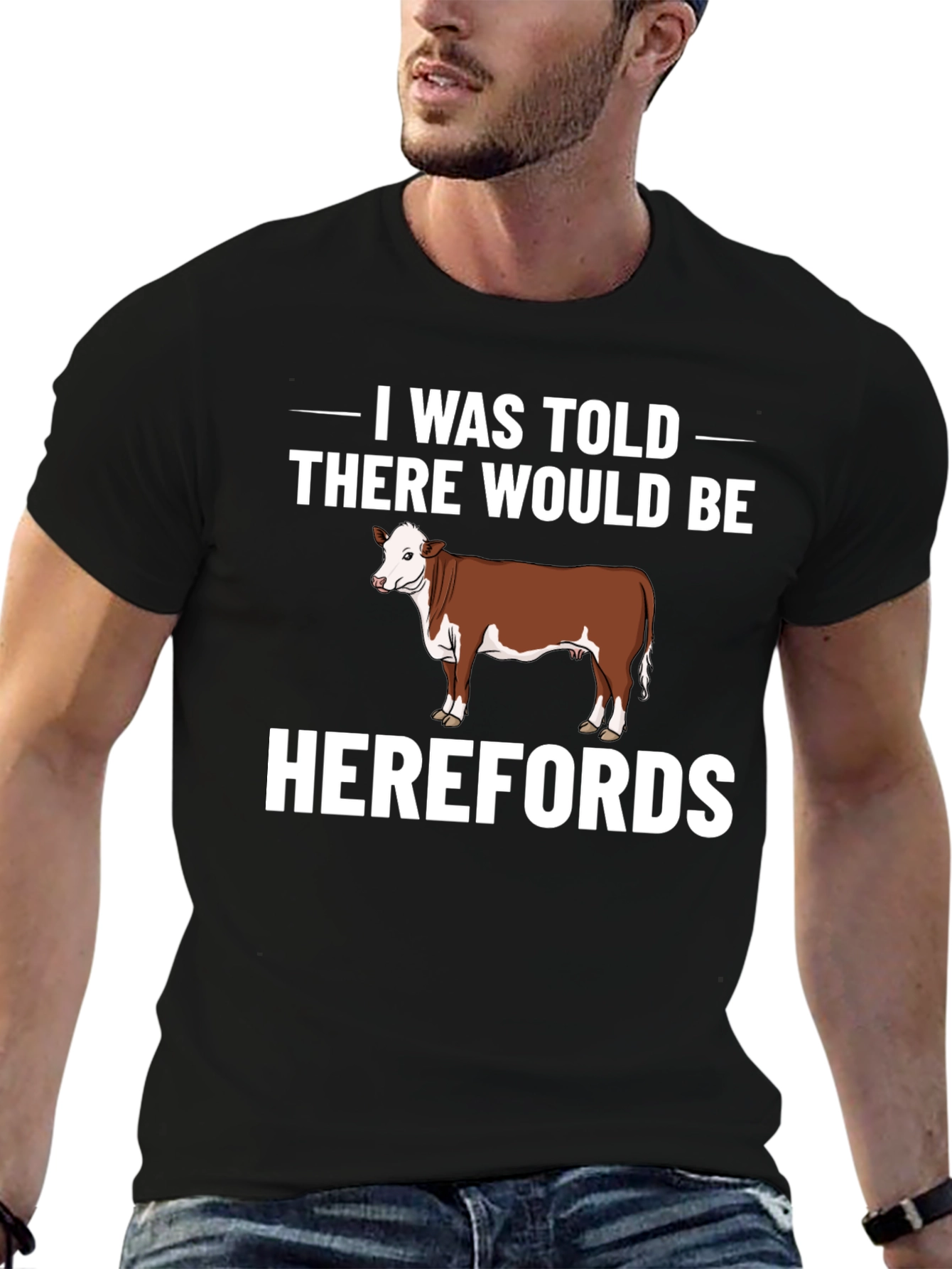 Hereford Cow Graphic Tee - Funny Farm T-Shirt