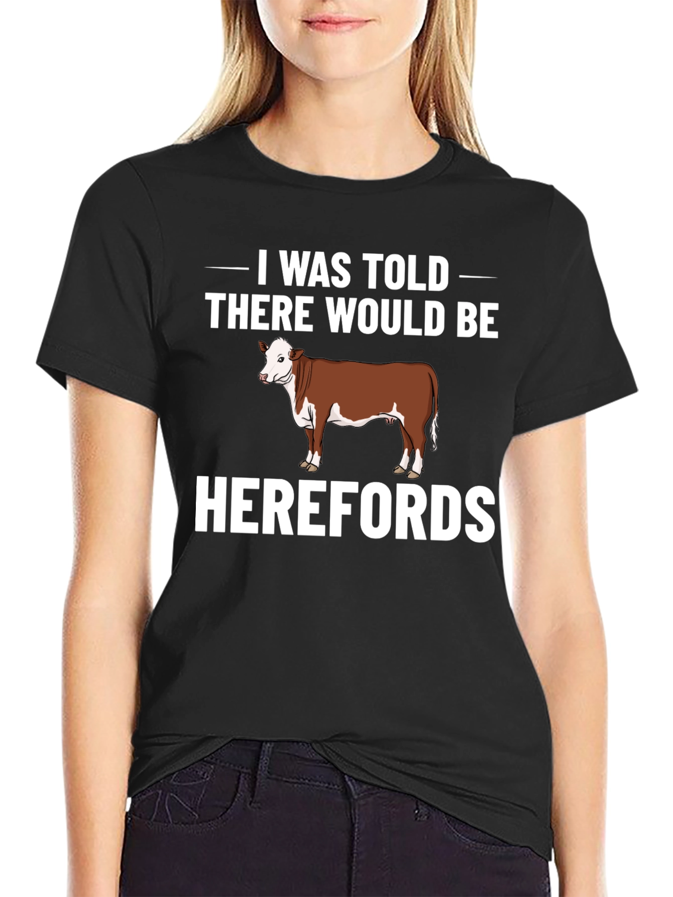 Hereford Cow Graphic Tee - Funny Farm T-Shirt