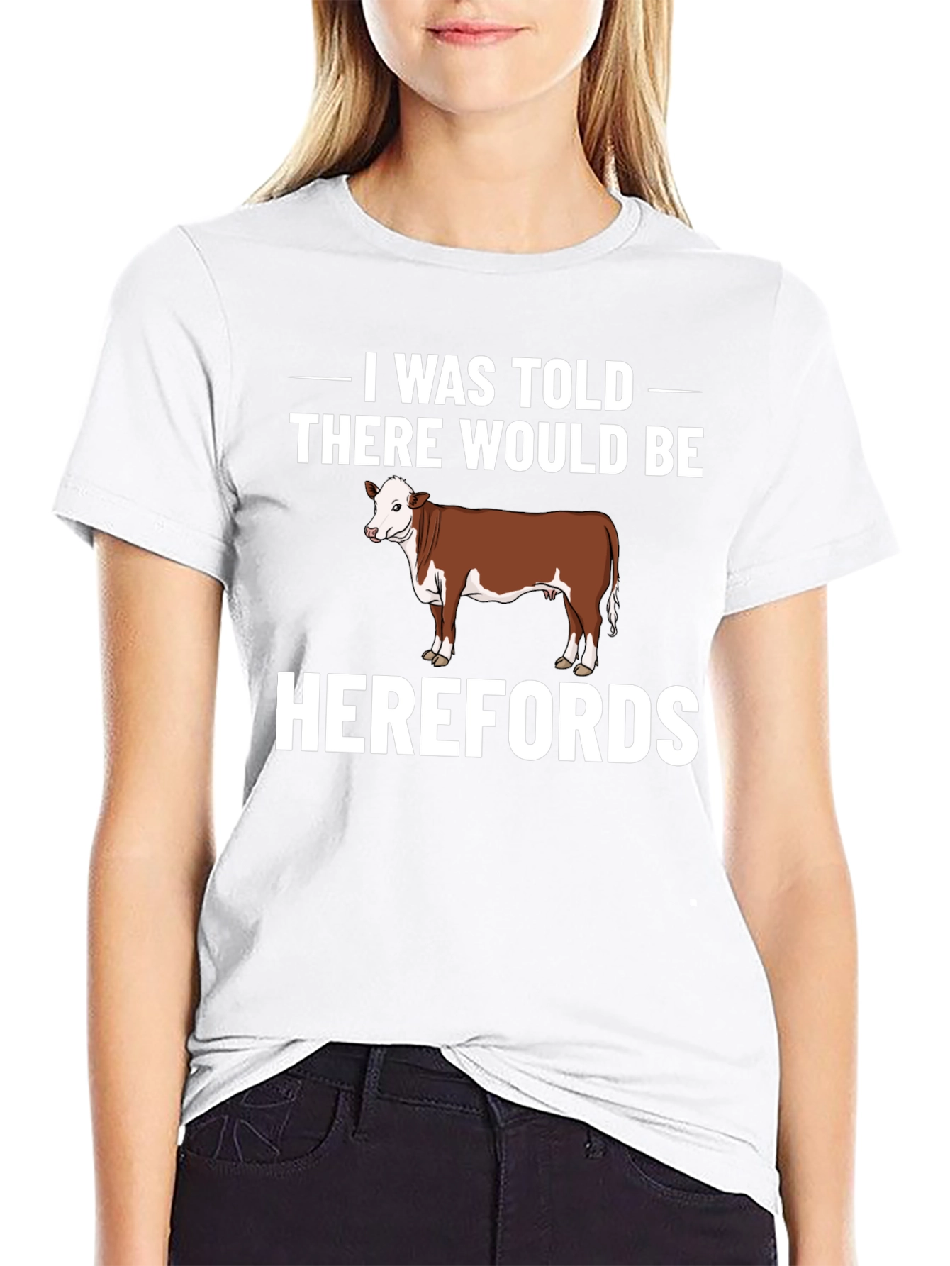 Hereford Cow Graphic Tee - Funny Farm T-Shirt