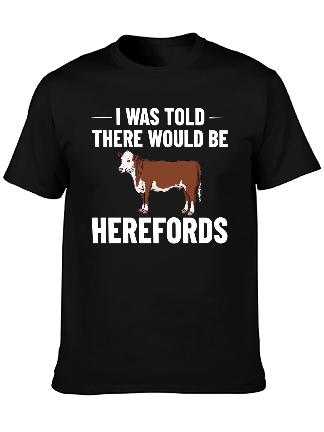 Hereford Cow Graphic Tee - Funny Farm T-Shirt