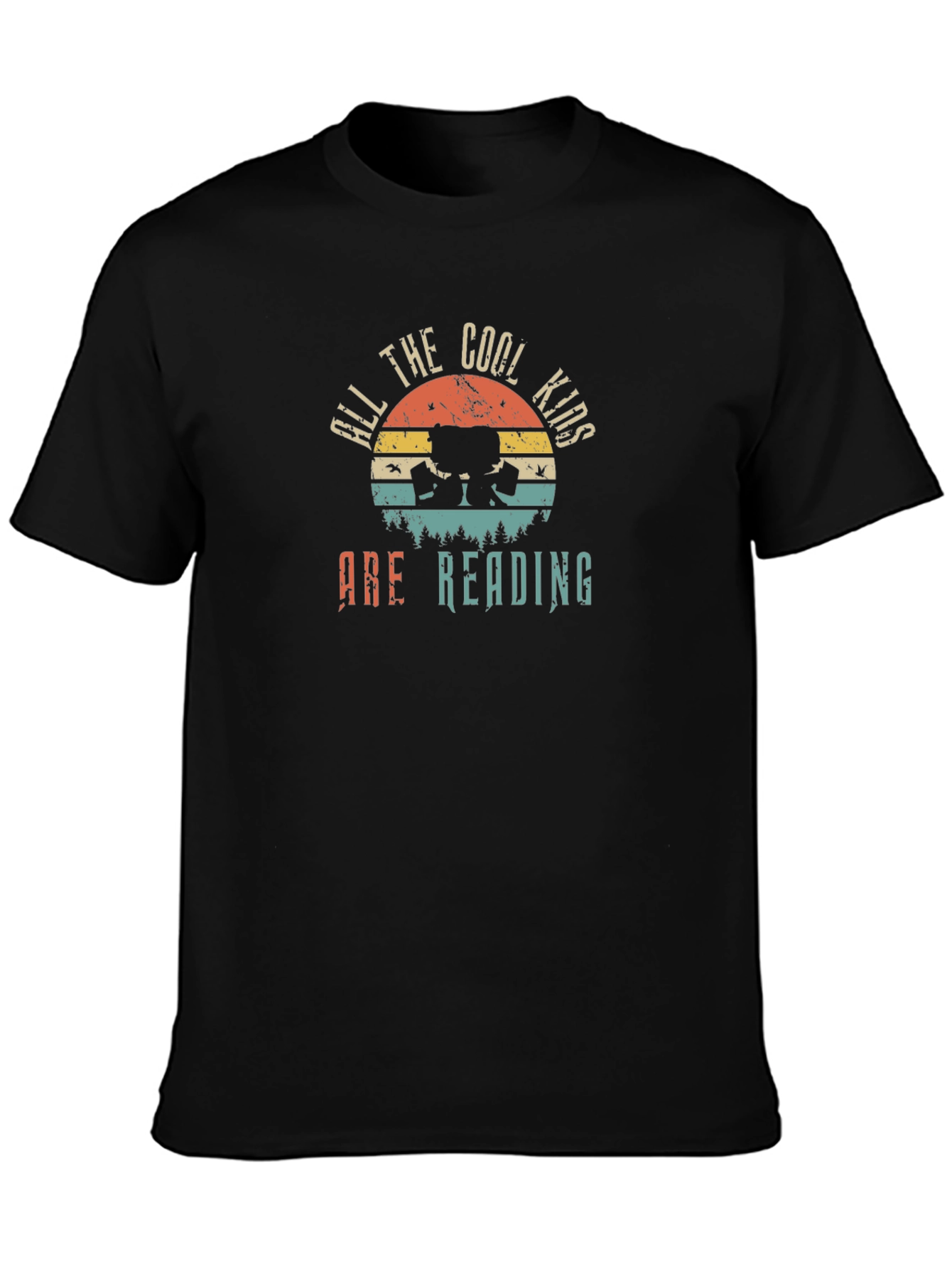 Cool Kids Reading T-Shirt Black Unisex