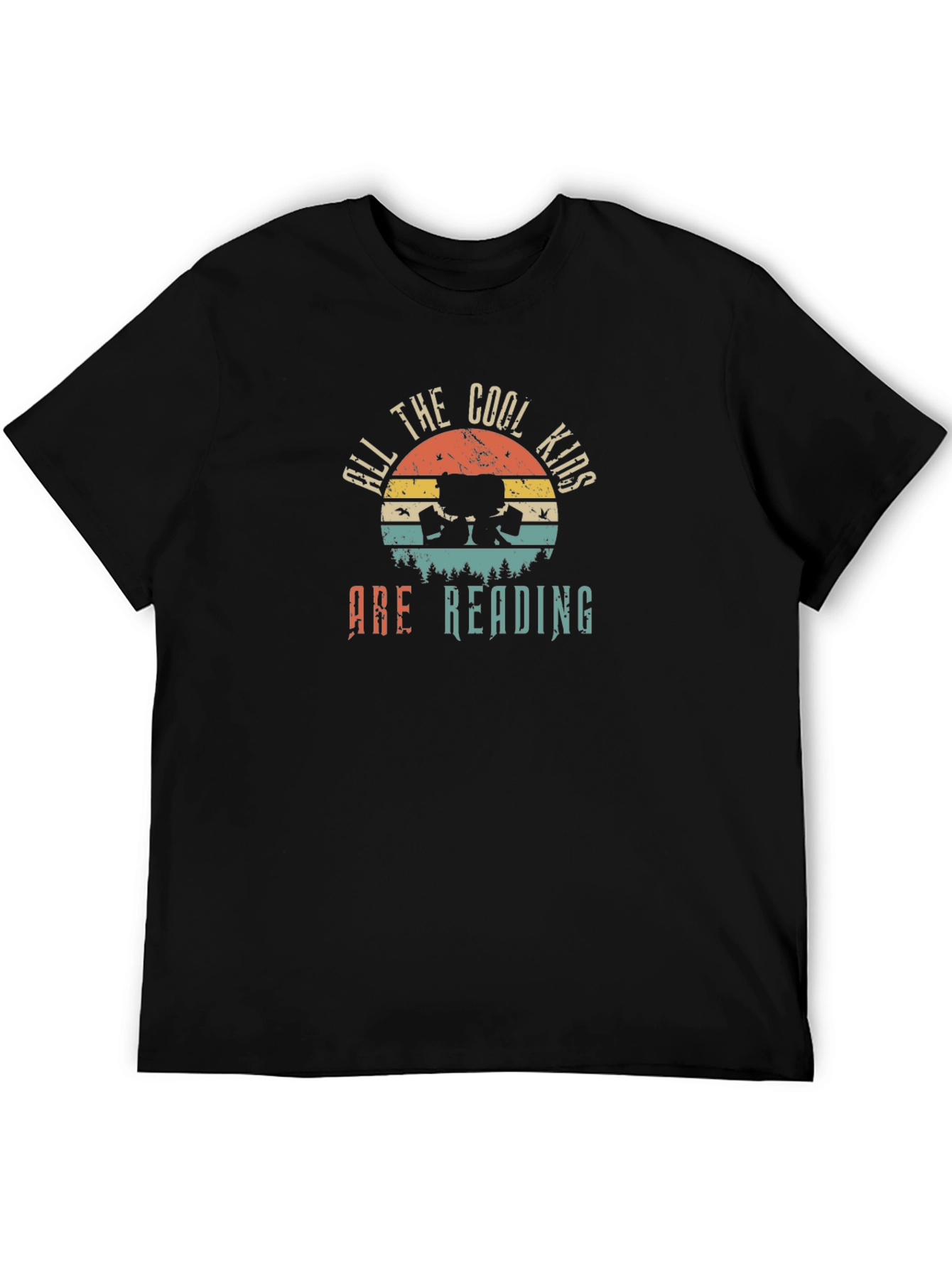 Cool Kids Reading T-Shirt Black Unisex