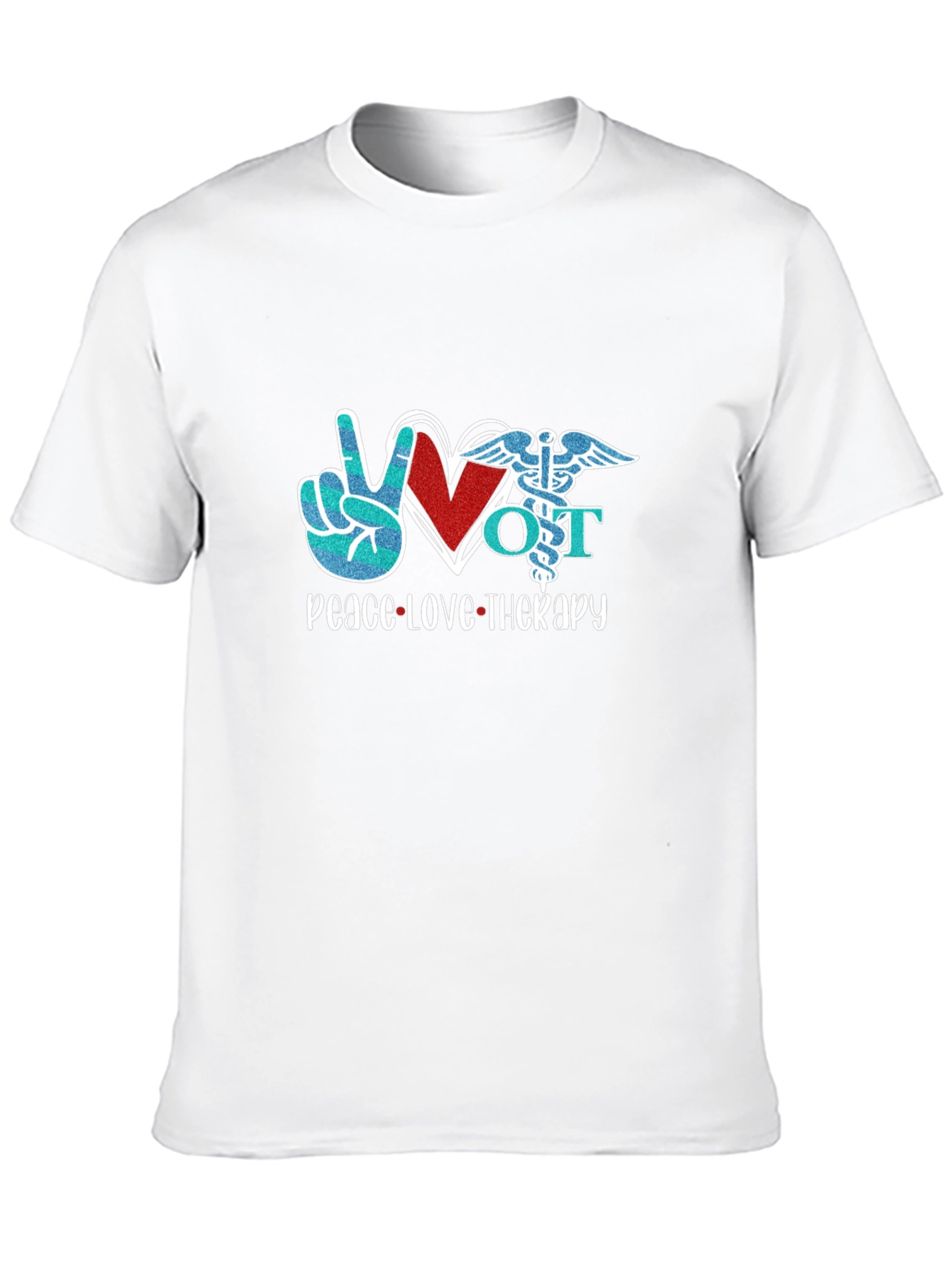 Peace Love Therapy Black Graphic T-Shirt