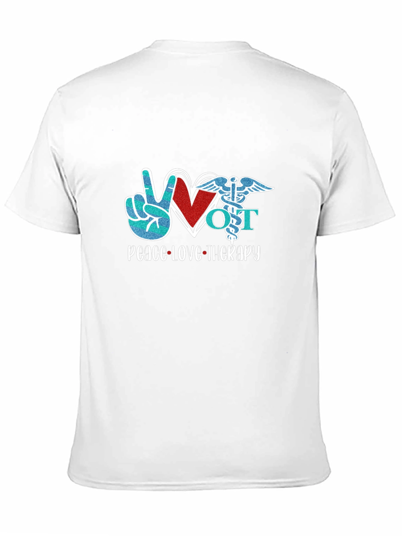 Peace Love Therapy Black Graphic T-Shirt